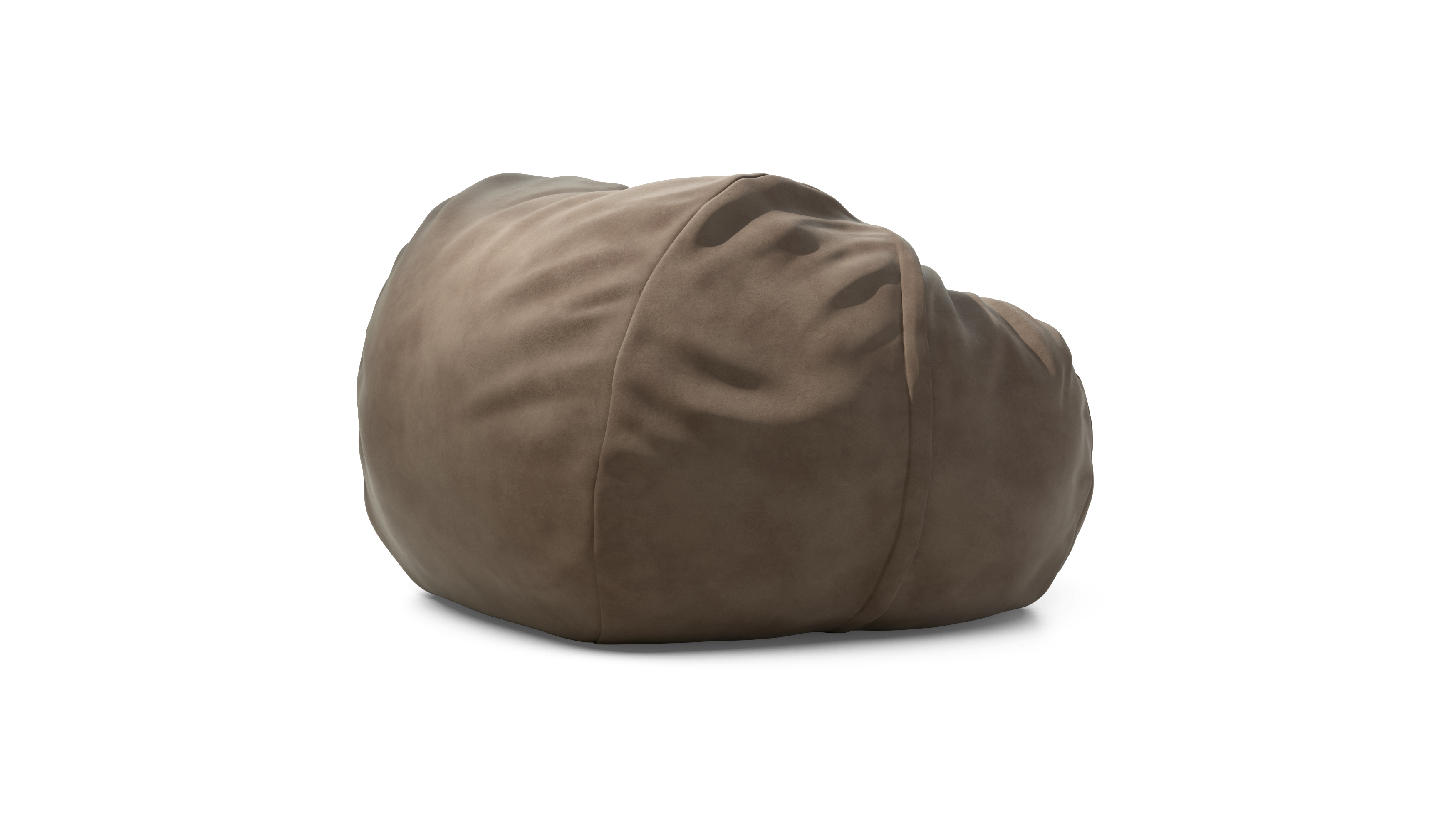 vetsak Pouf Large pouf pelle Cacao sfoderabile