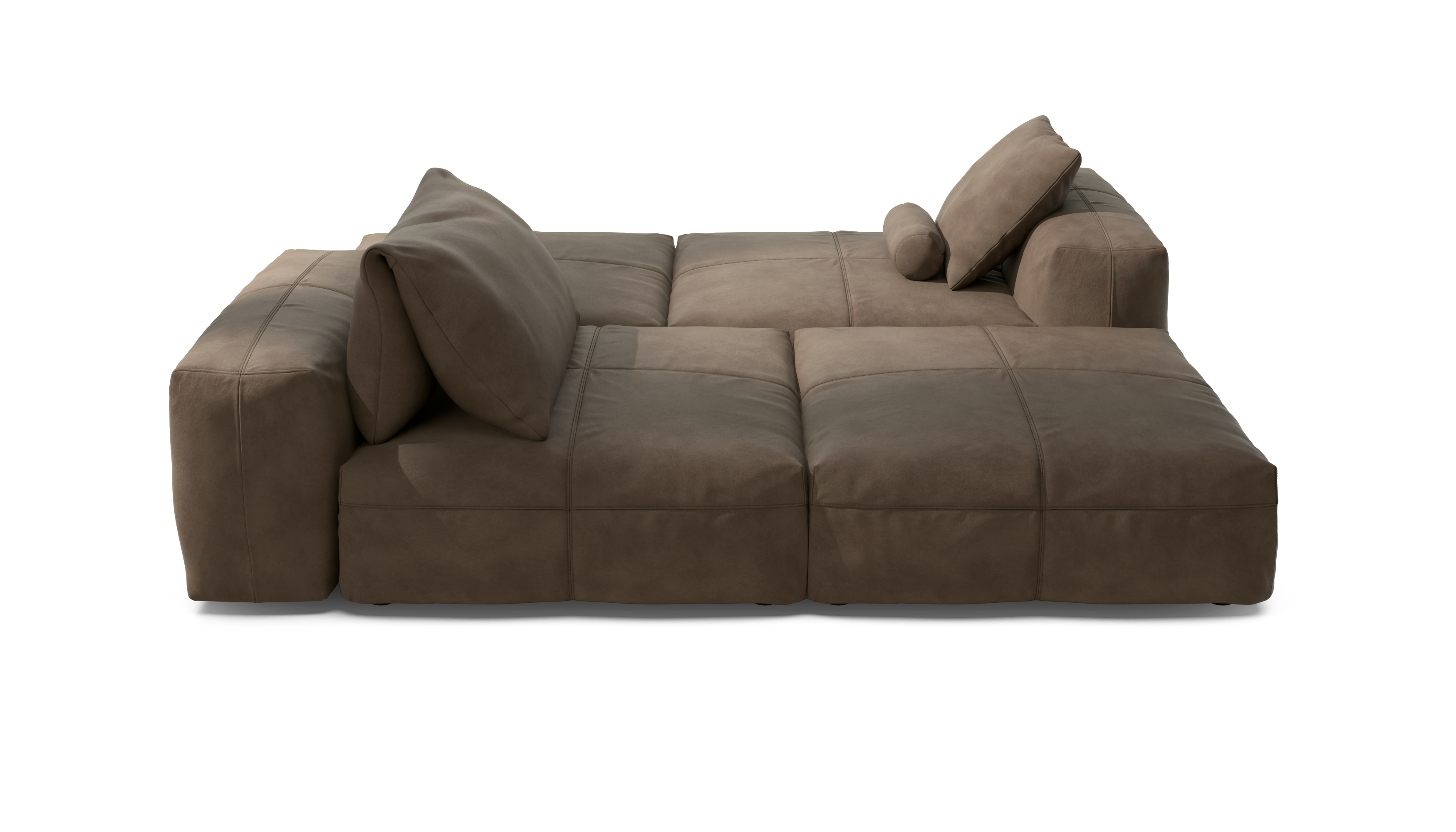 vetsak Sofa Set 08 Daybed divano modulare cacao in pelle