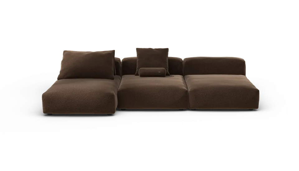 vetsak Sofa Set 04 divano modulare Pebble Umber 5 posti