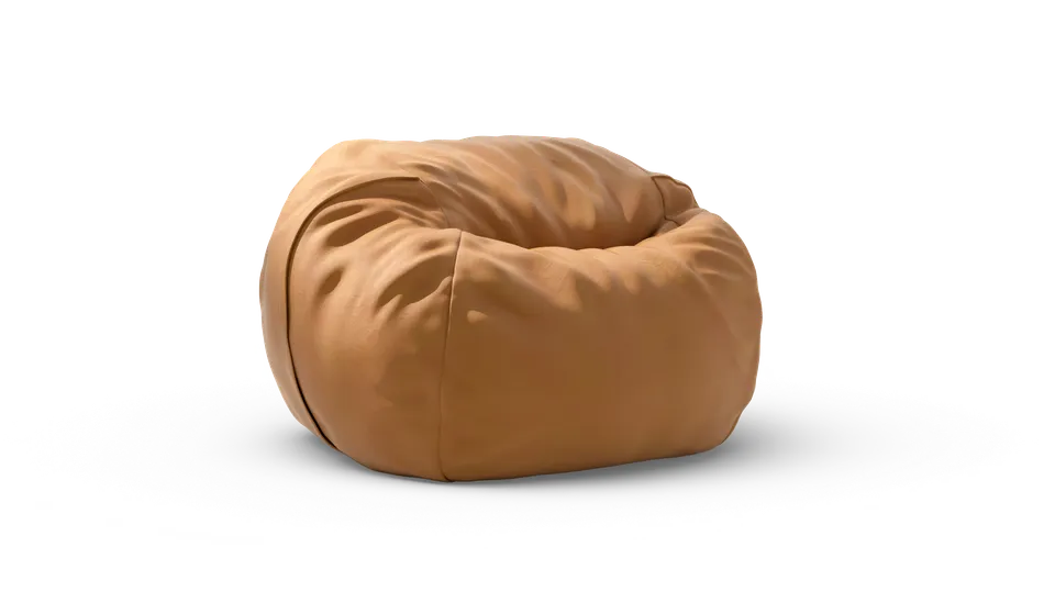 Vetsak Beanbag Medium pouf pelle marrone sfoderabile