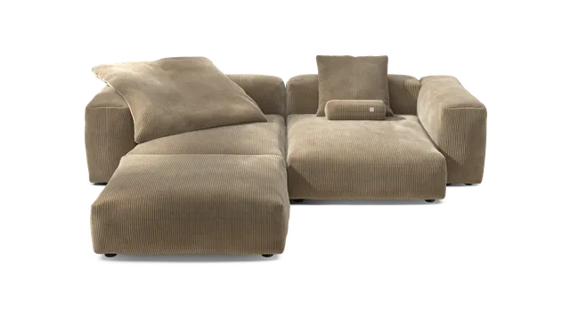 vetsak Sofa Set 03 divano angolare a L sabbia velluto