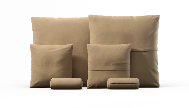 vetsak Pillow Set 3 cuscini pelle beige