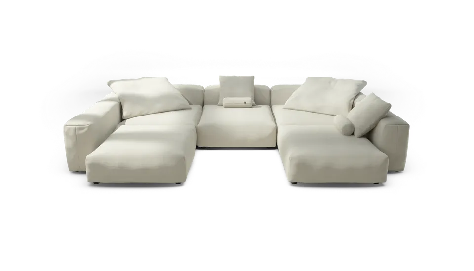 vetsak Sofa Set 06 divano modulare a U Pique Creme 377x241