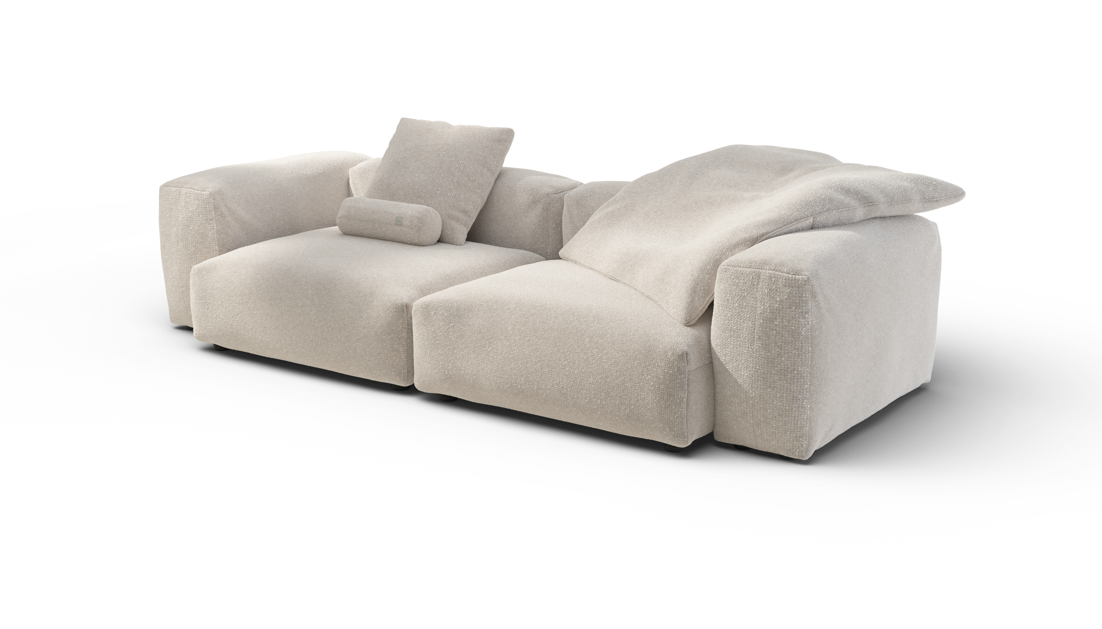 vetsak Sofa Set 02 Large divano modulare crema nub 272x115