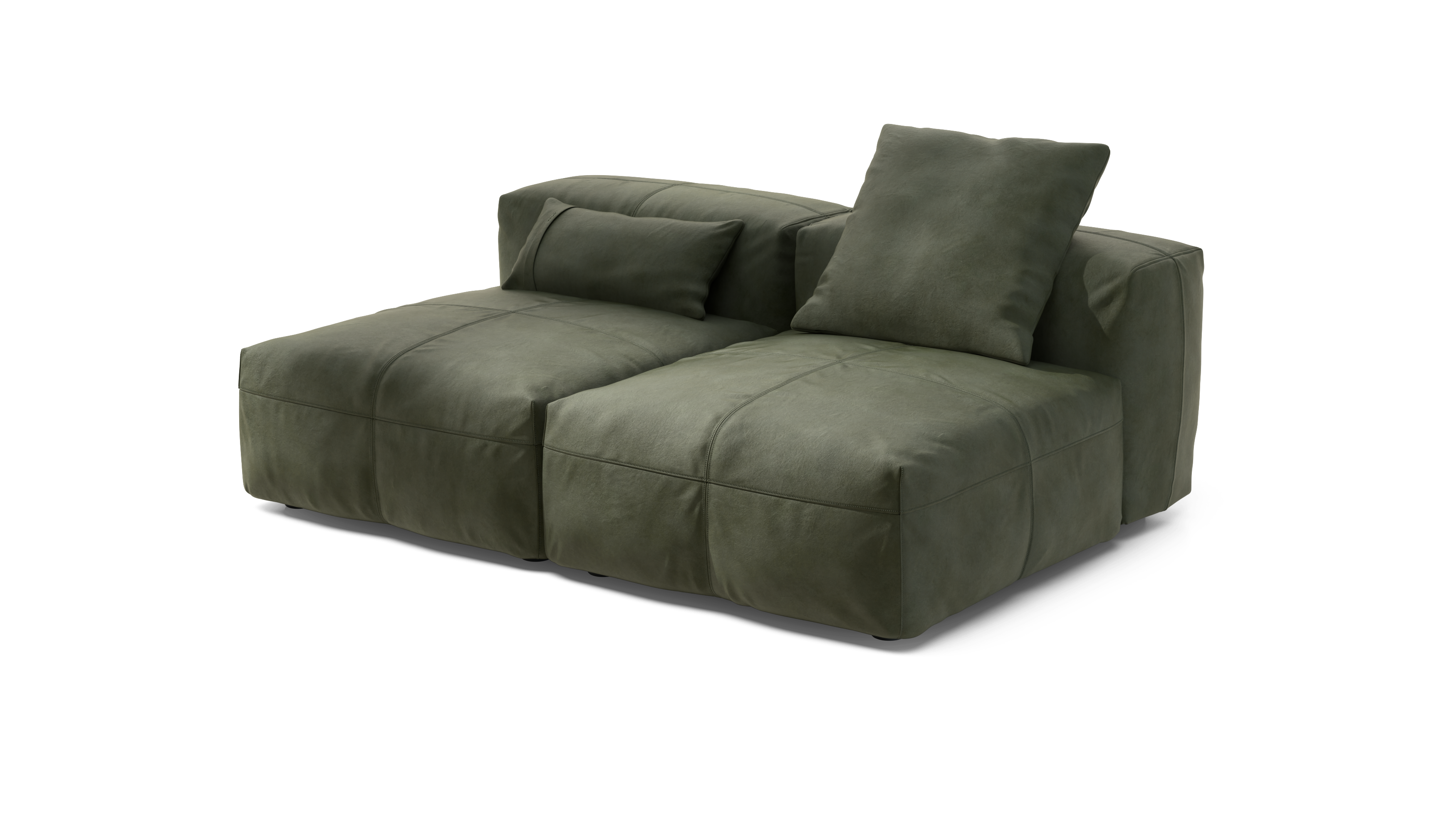 Vetsak Sofa Set 01 Medium divano modulare pelle oliva