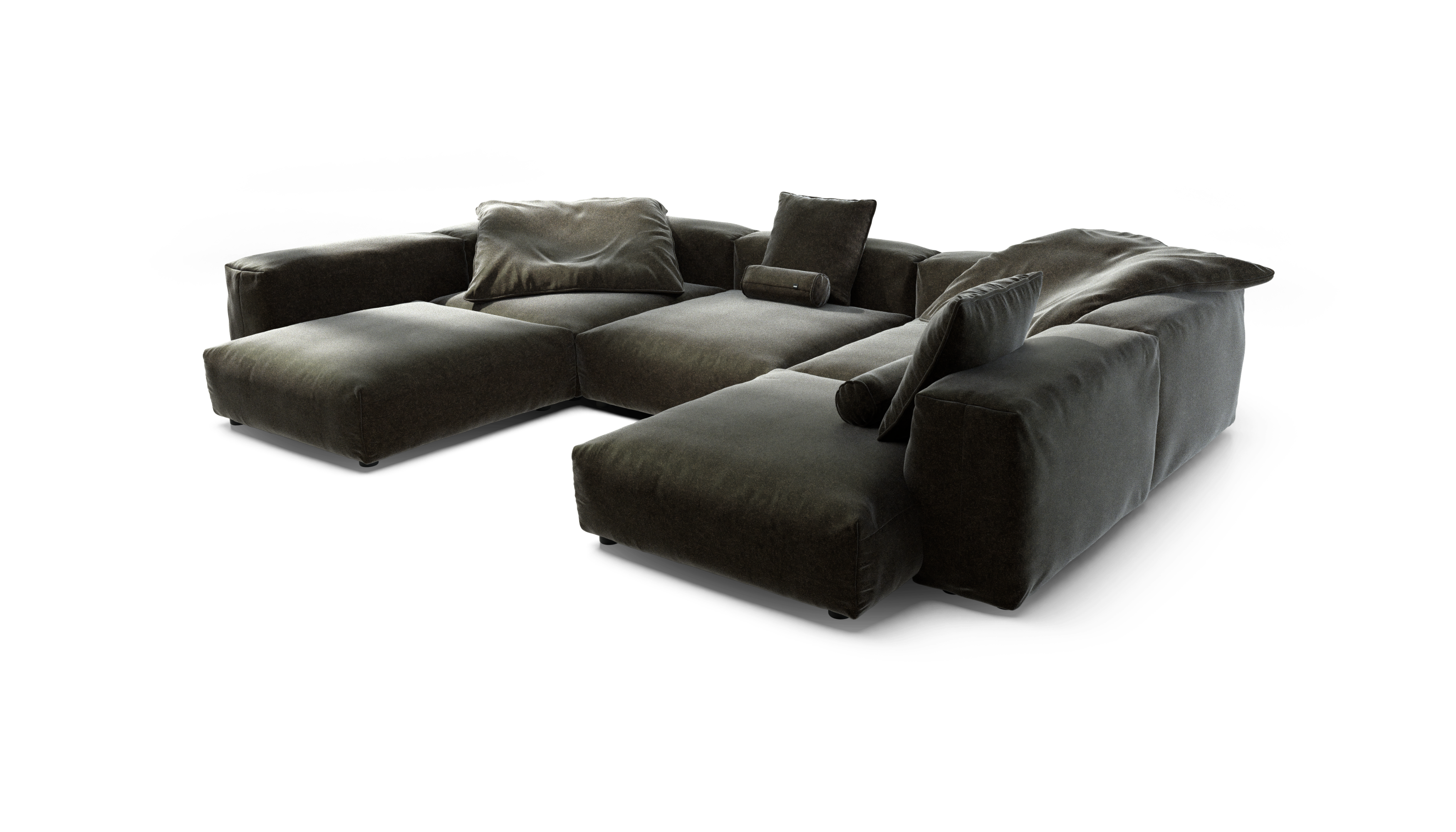 vetsak Sofa Set 06 divano suave antracite 6,5 posti