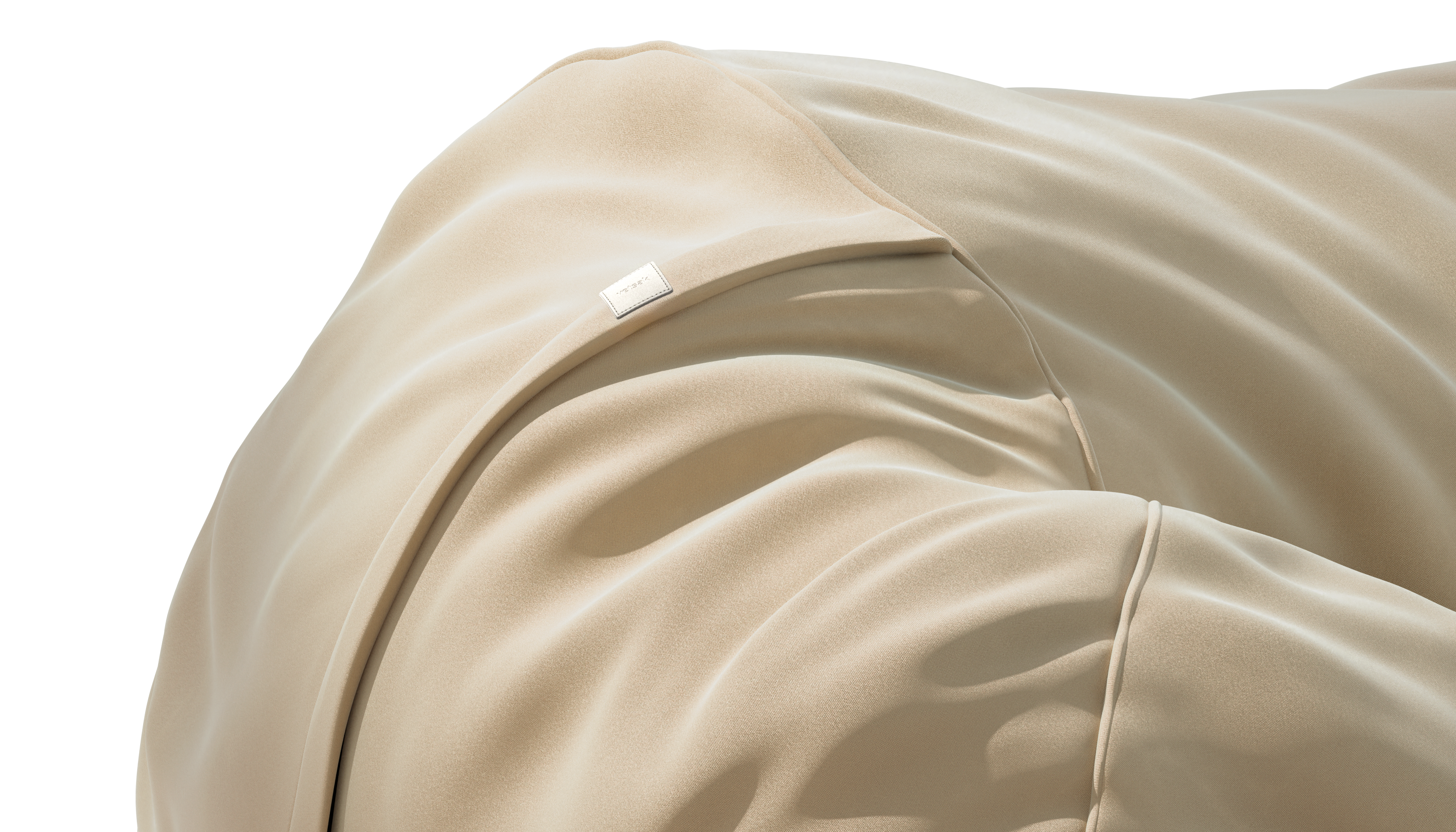 Vetsak Beanbag Large pouf crema in tessuto suave