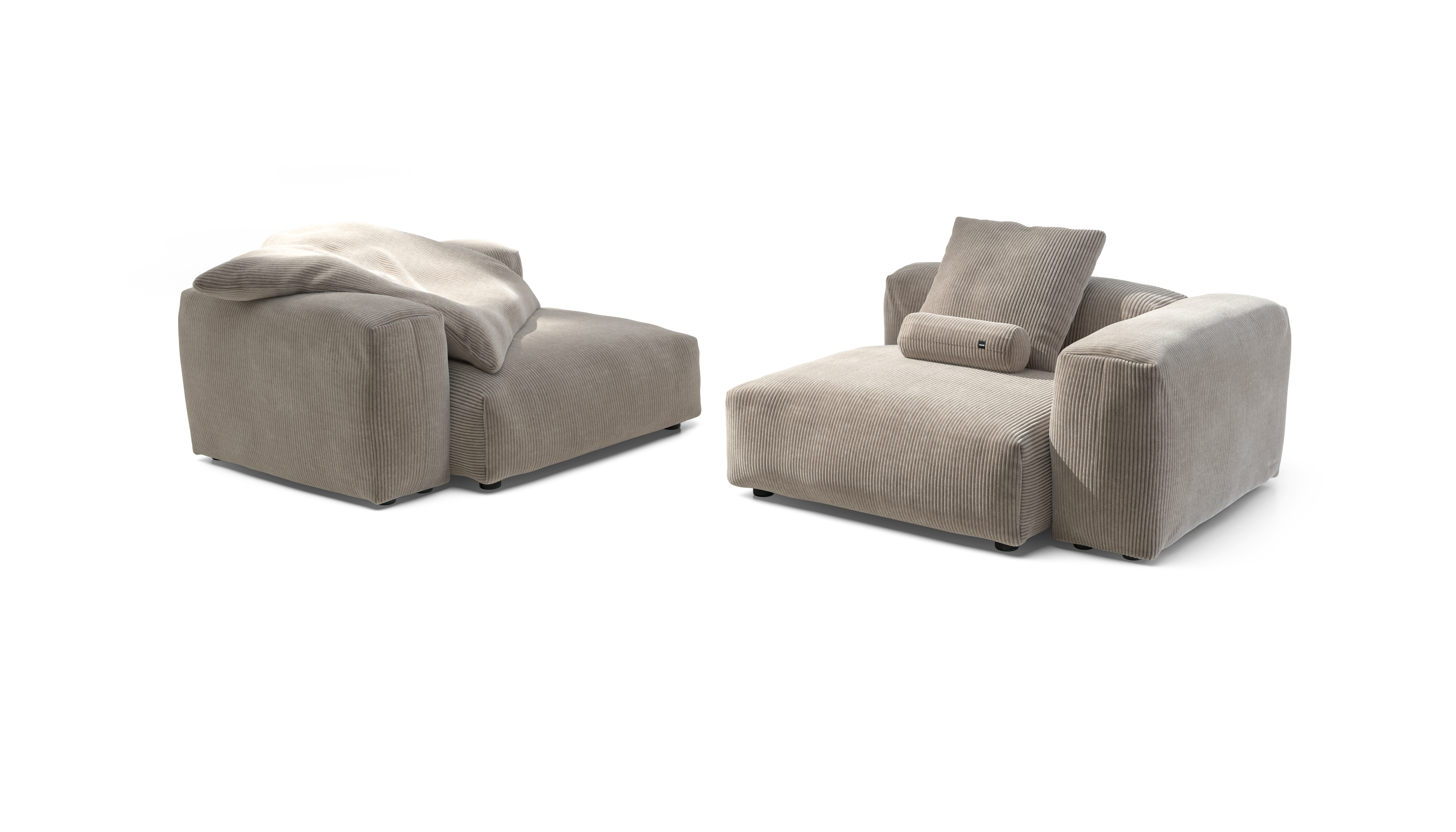 vetsak Sofa Set 02 Large divano modulare velluto platino
