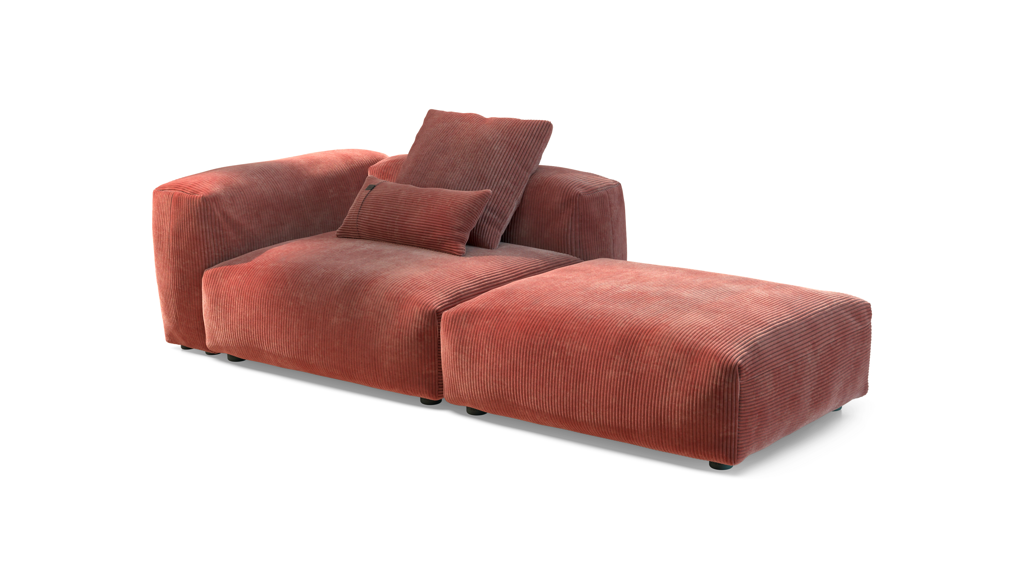 vetsak Set 01 Large divano modulare Brick Cord Velour 210x115