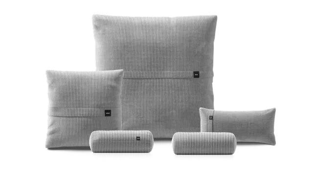 vetsak Pillow Set 4 set cuscini Cord Velour grigio chiaro