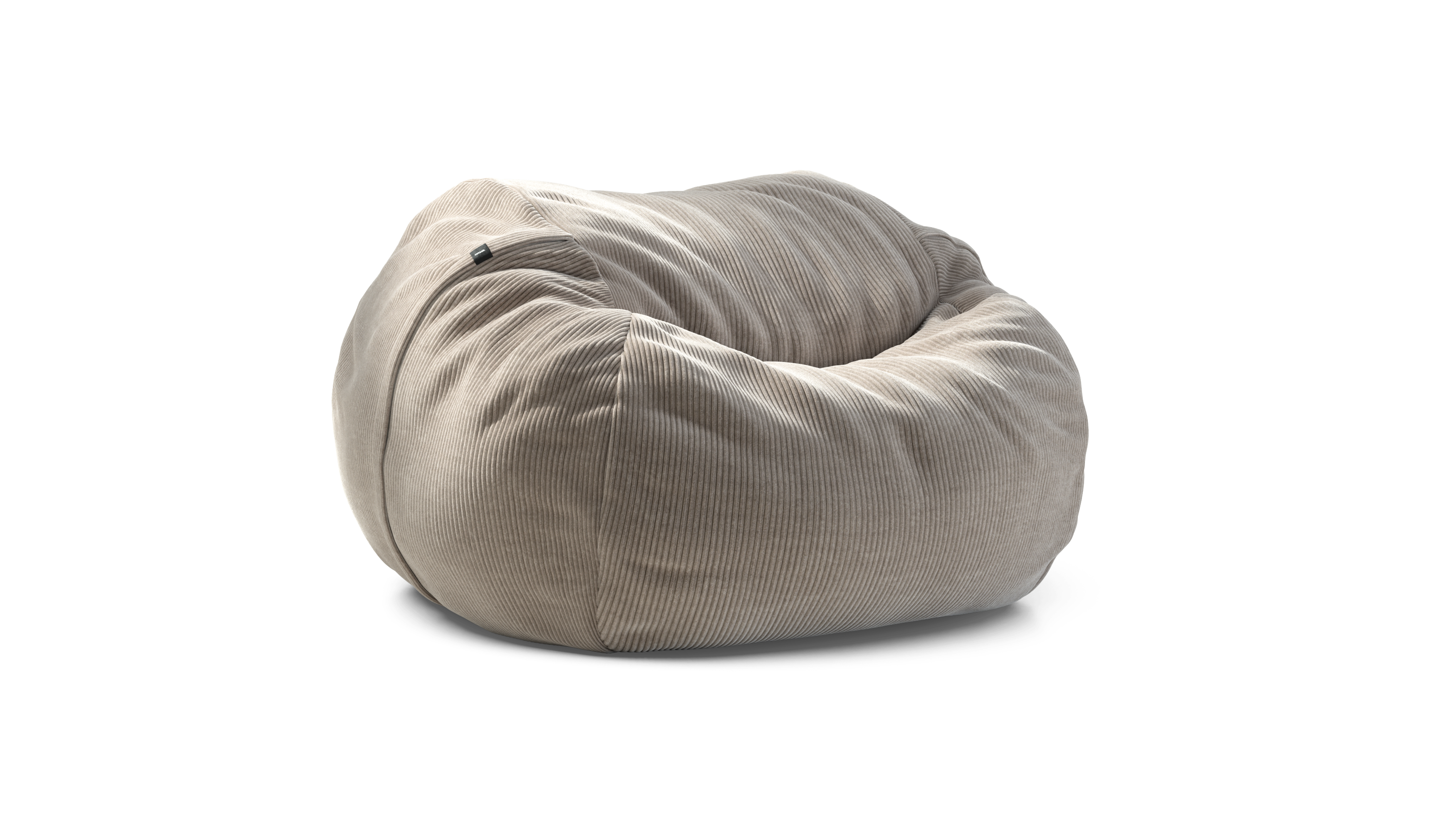 vetsak Large fodera pouf platino Cord Velour