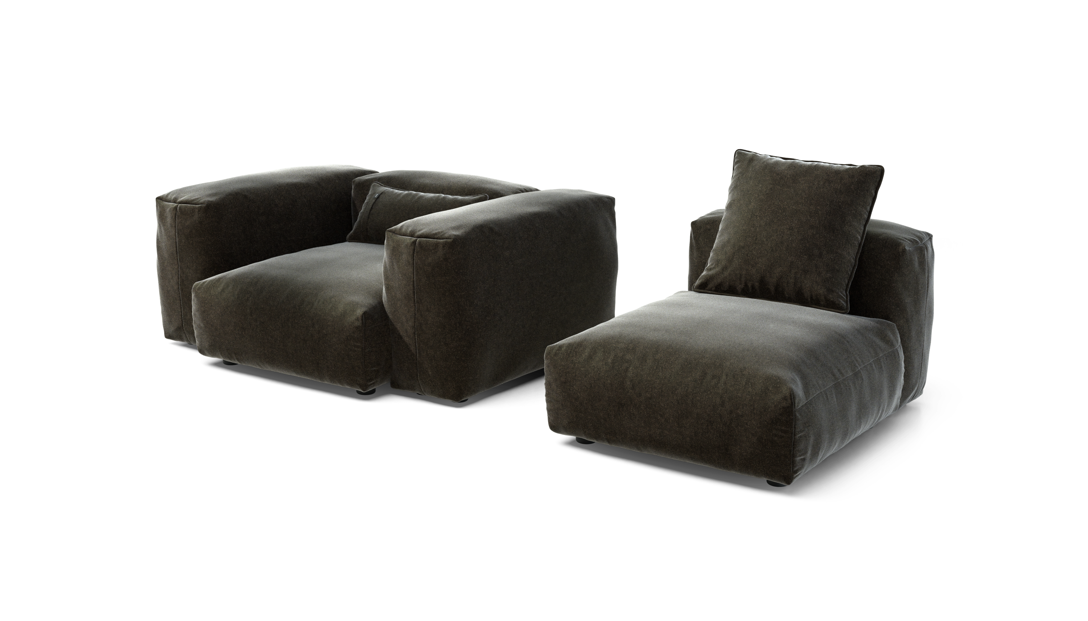 vetsak Sofa Set 02 Medium divano 2,5 posti antracite