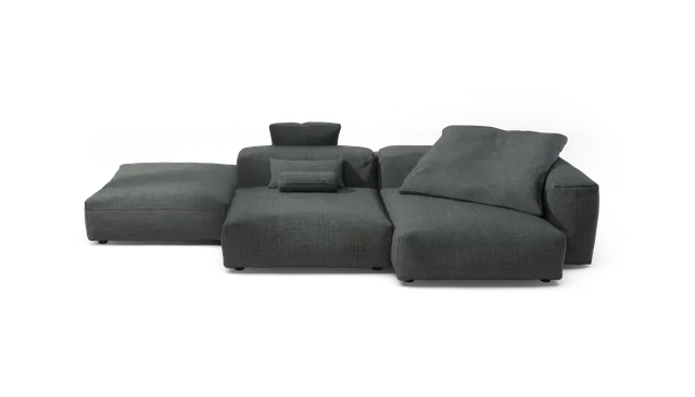 vetsak Sofa Set 09 The Island divano piqué grigio
