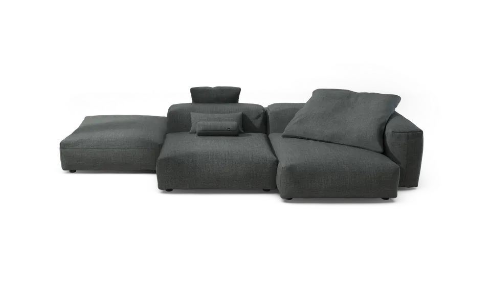 vetsak Sofa Set 09 The Island divano piqué grigio