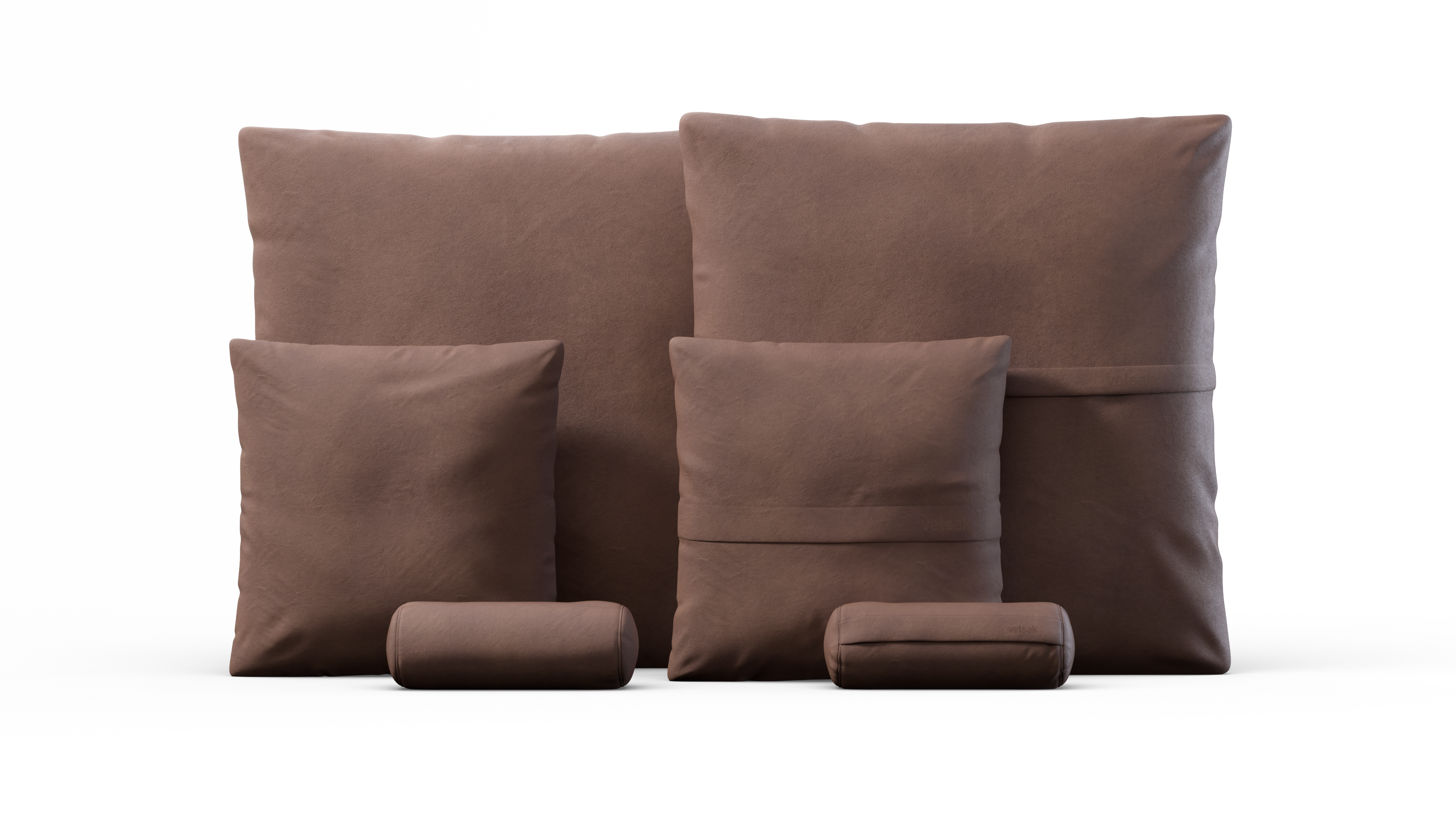 vetsak Pillow Set 3 set cuscini pelle pietra