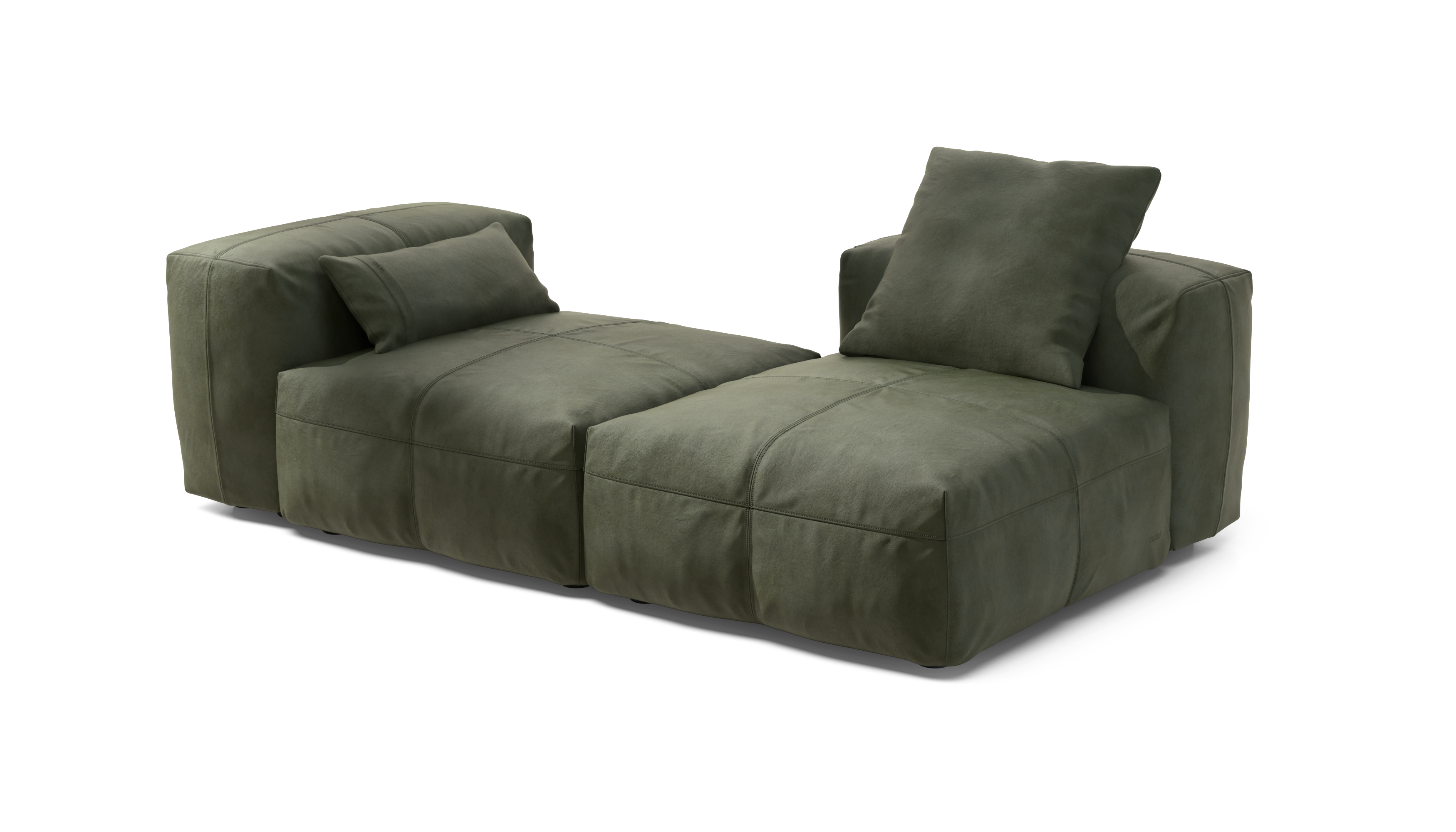 Vetsak Sofa Set 01 Medium divano modulare pelle oliva