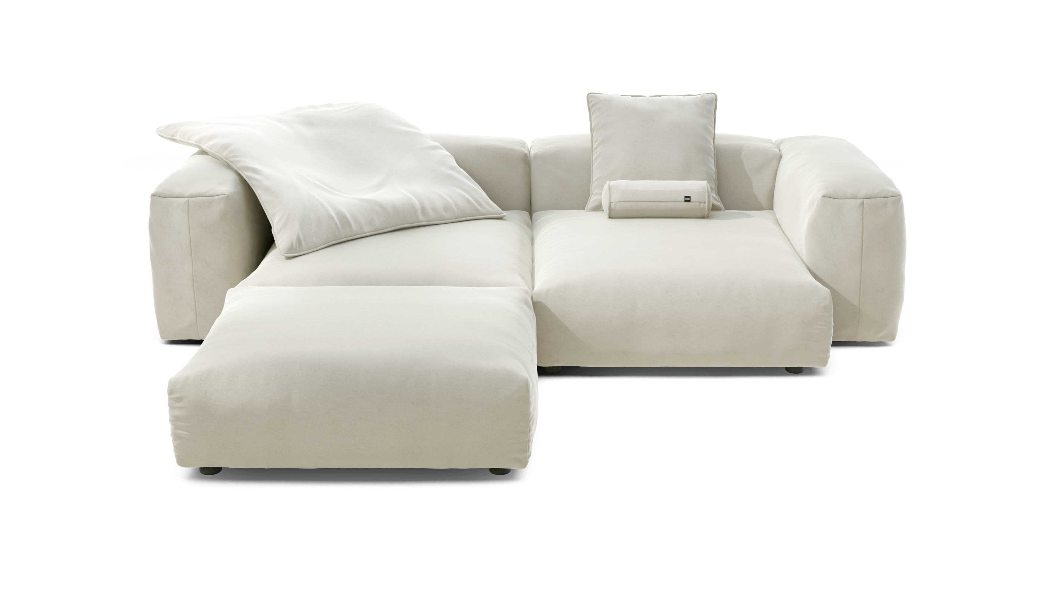 vetsak Sofa Set 03 divano angolare perla in tessuto suave