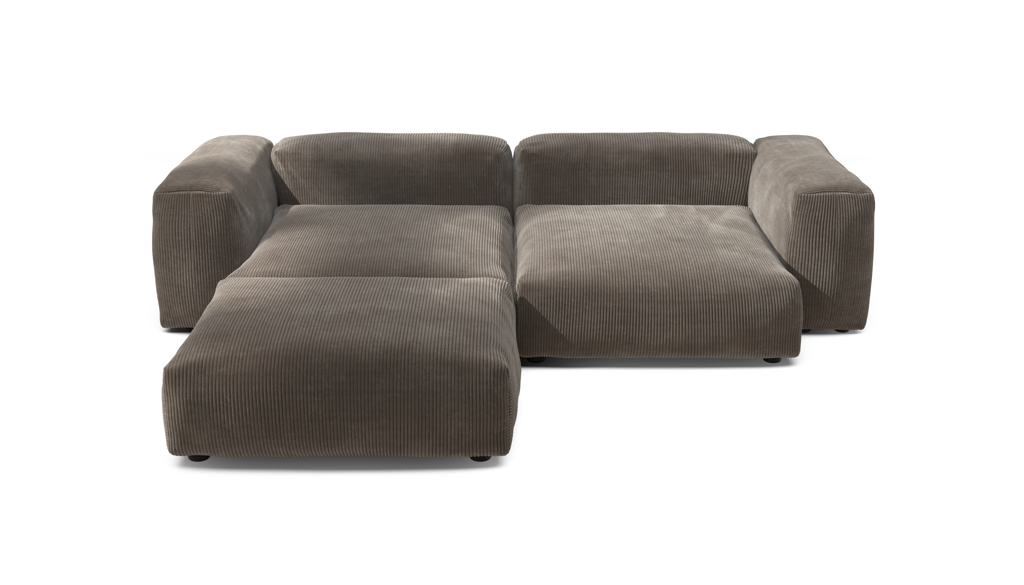 vetsak Set 03 divano modulare mocha velluto 3,5 posti