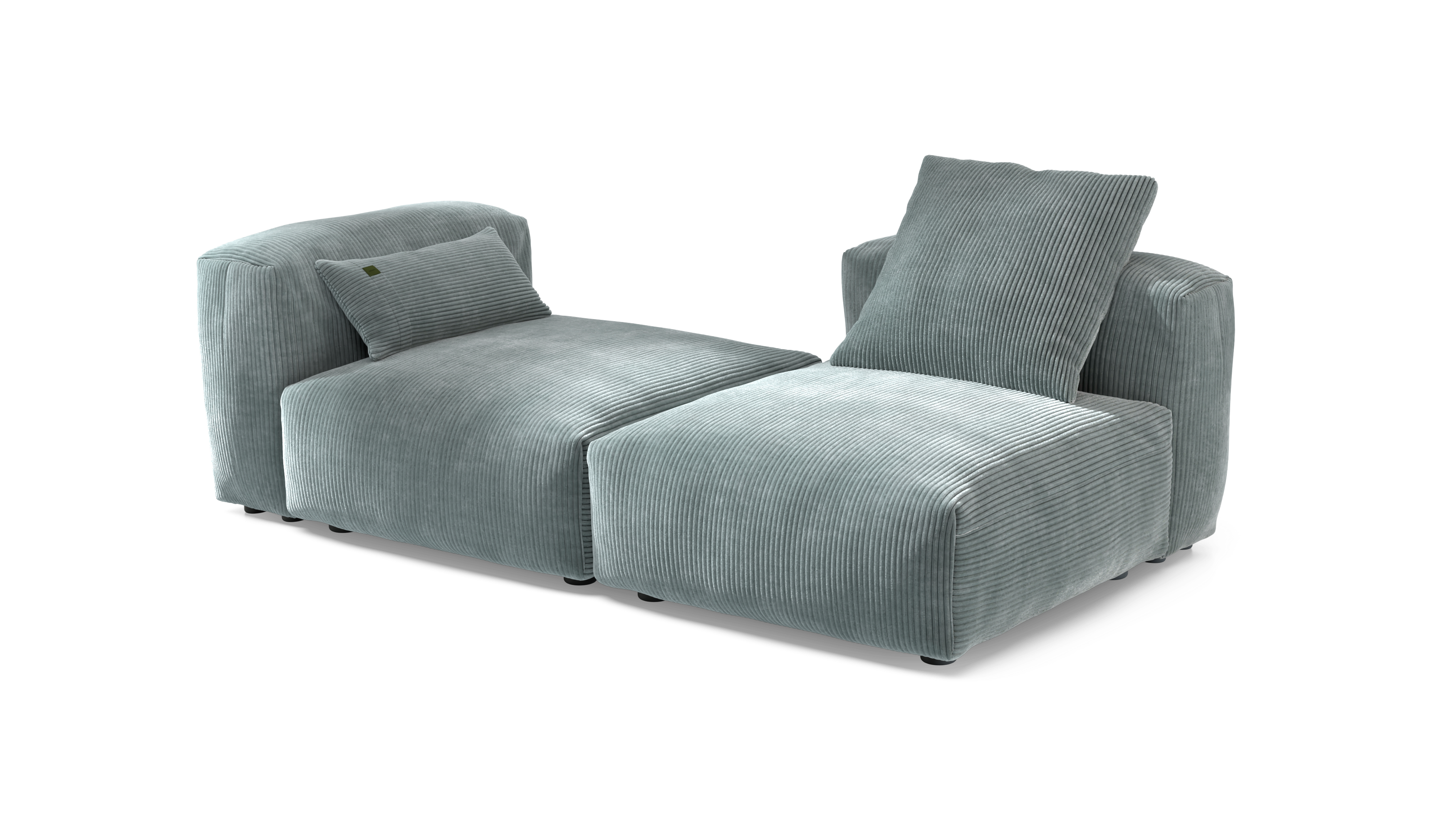 vetsak Set 01 M divano modulare menta Cord Velour 168x115