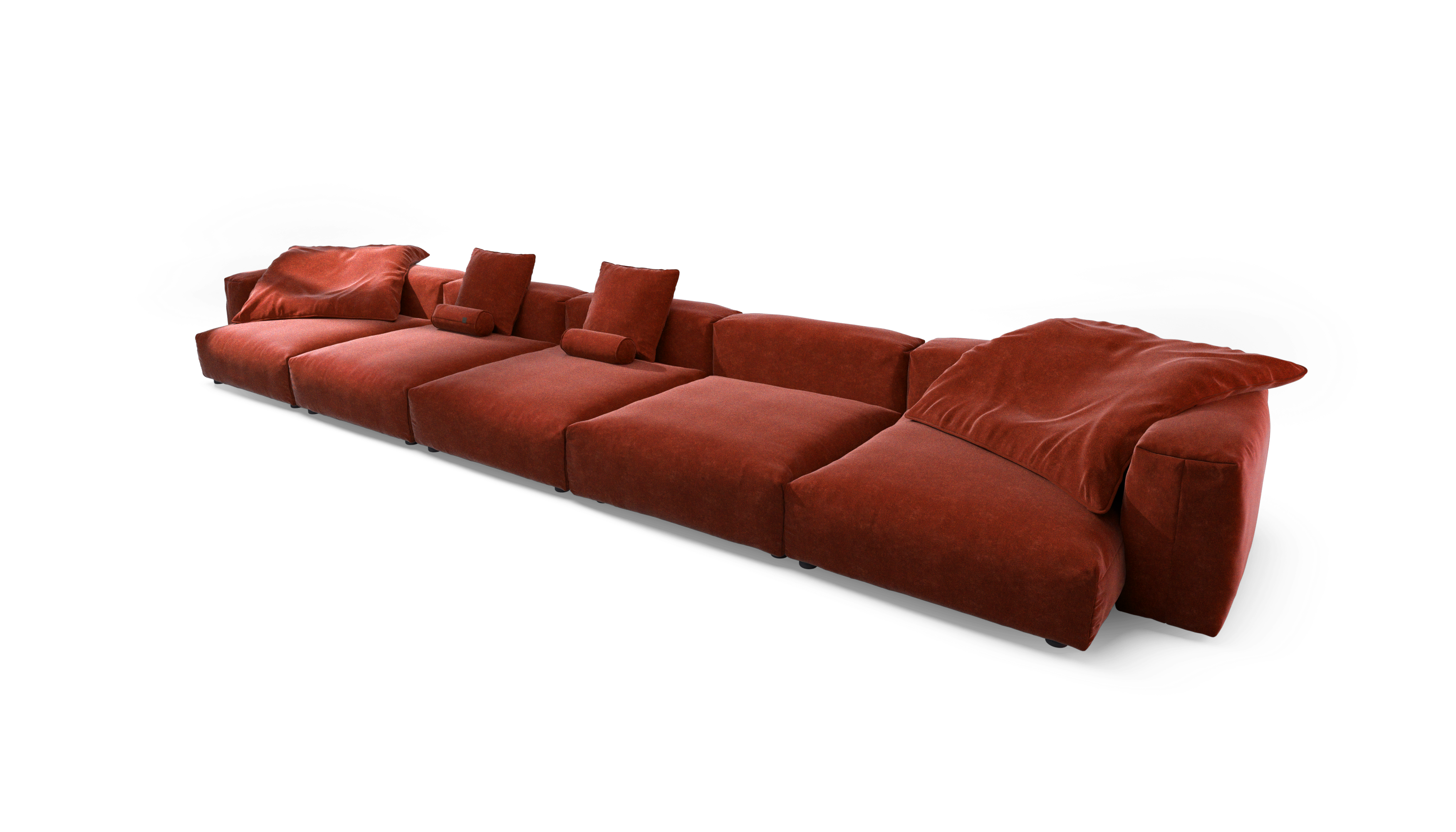 vetsak Sofa Set 06 divano modulare zafferano 6,5 posti