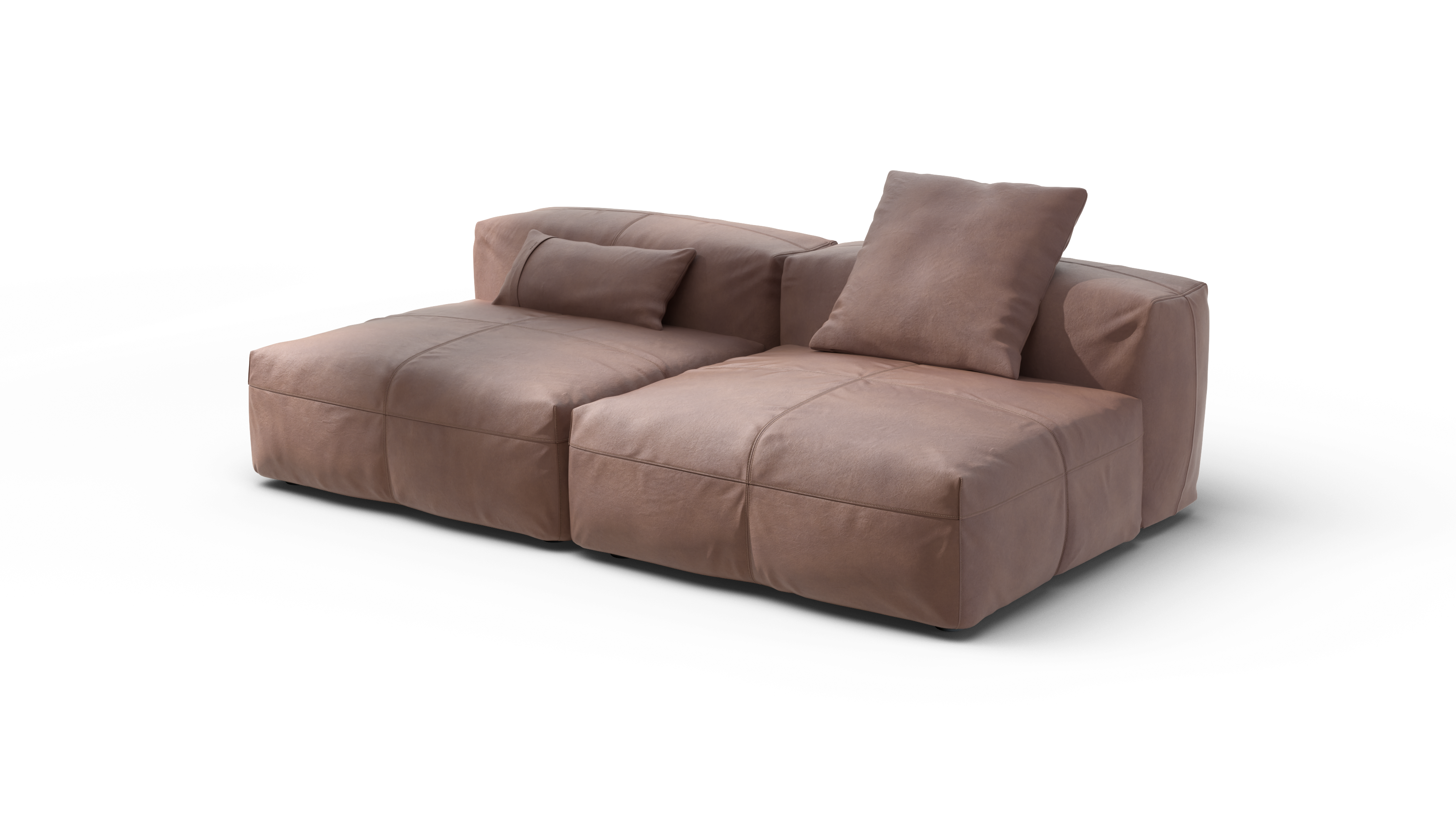 vetsak Sofa Set 01 Large divano modulare stone in pelle