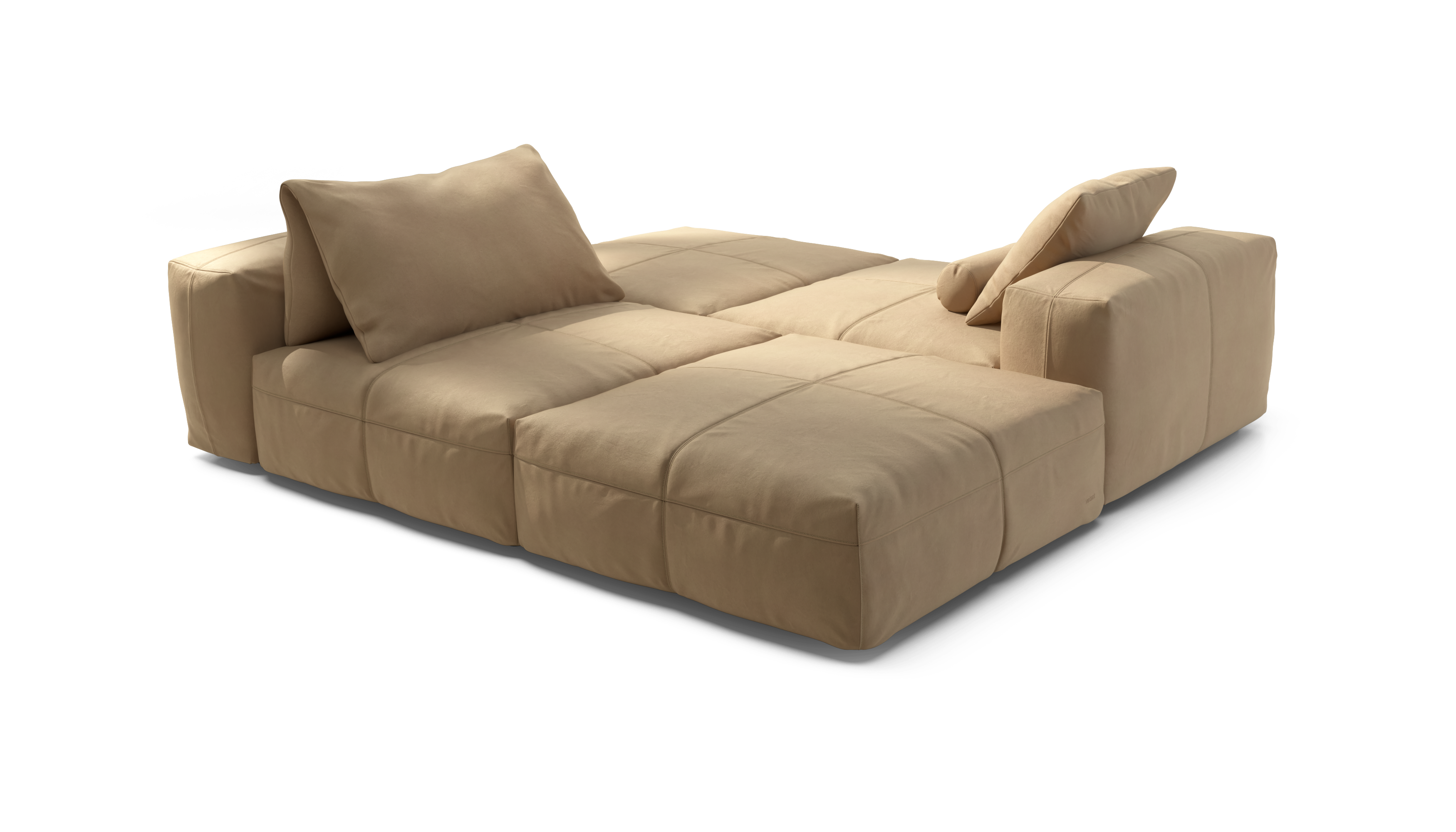 vetsak Sofa Set 08 Daybed divano beige pelle 6 posti