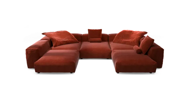 vetsak Sofa Set 06 divano modulare zafferano 6,5 posti