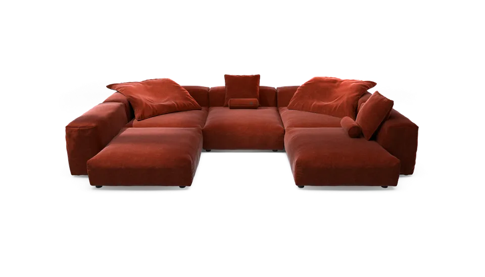 vetsak Sofa Set 06 divano modulare zafferano 6,5 posti