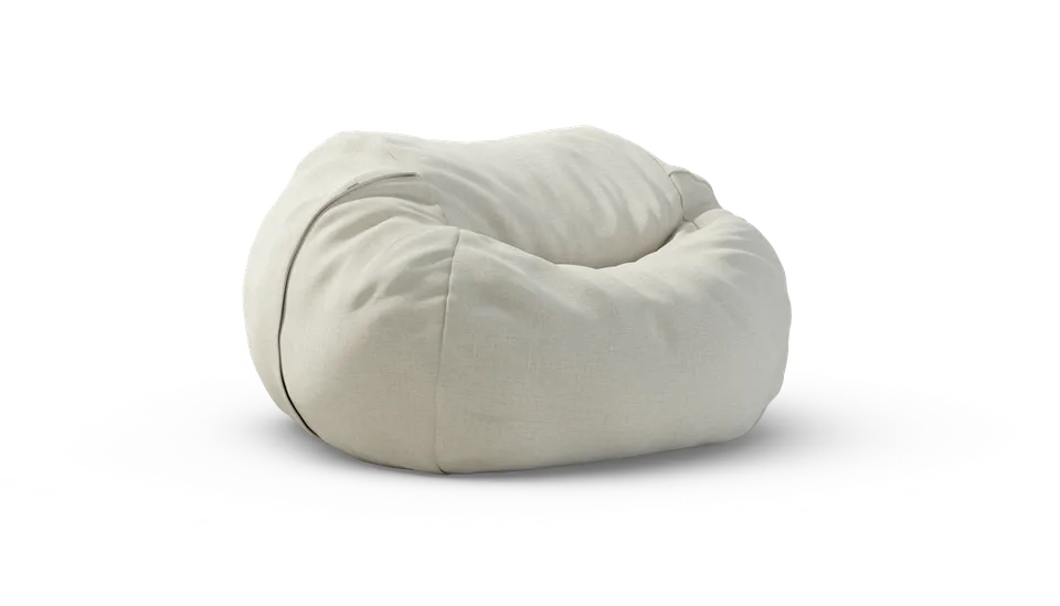 vetsak Beanbag Large pouf Ecru in tessuto Breeze