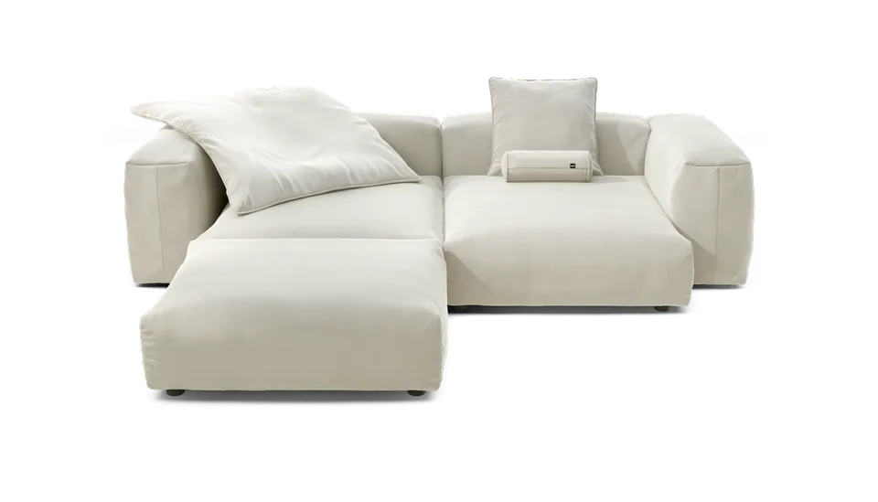 vetsak Sofa Set 03 divano angolare perla in tessuto suave