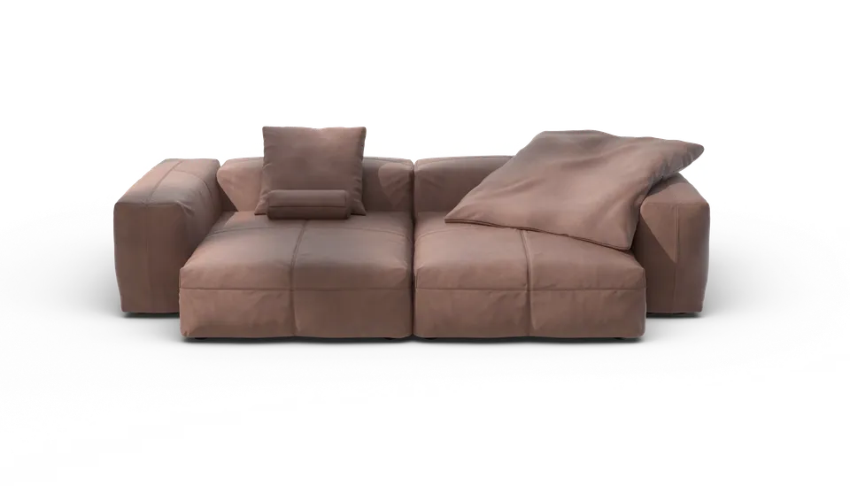 vetsak Sofa Set 02 XLarge divano modulare pelle Stone