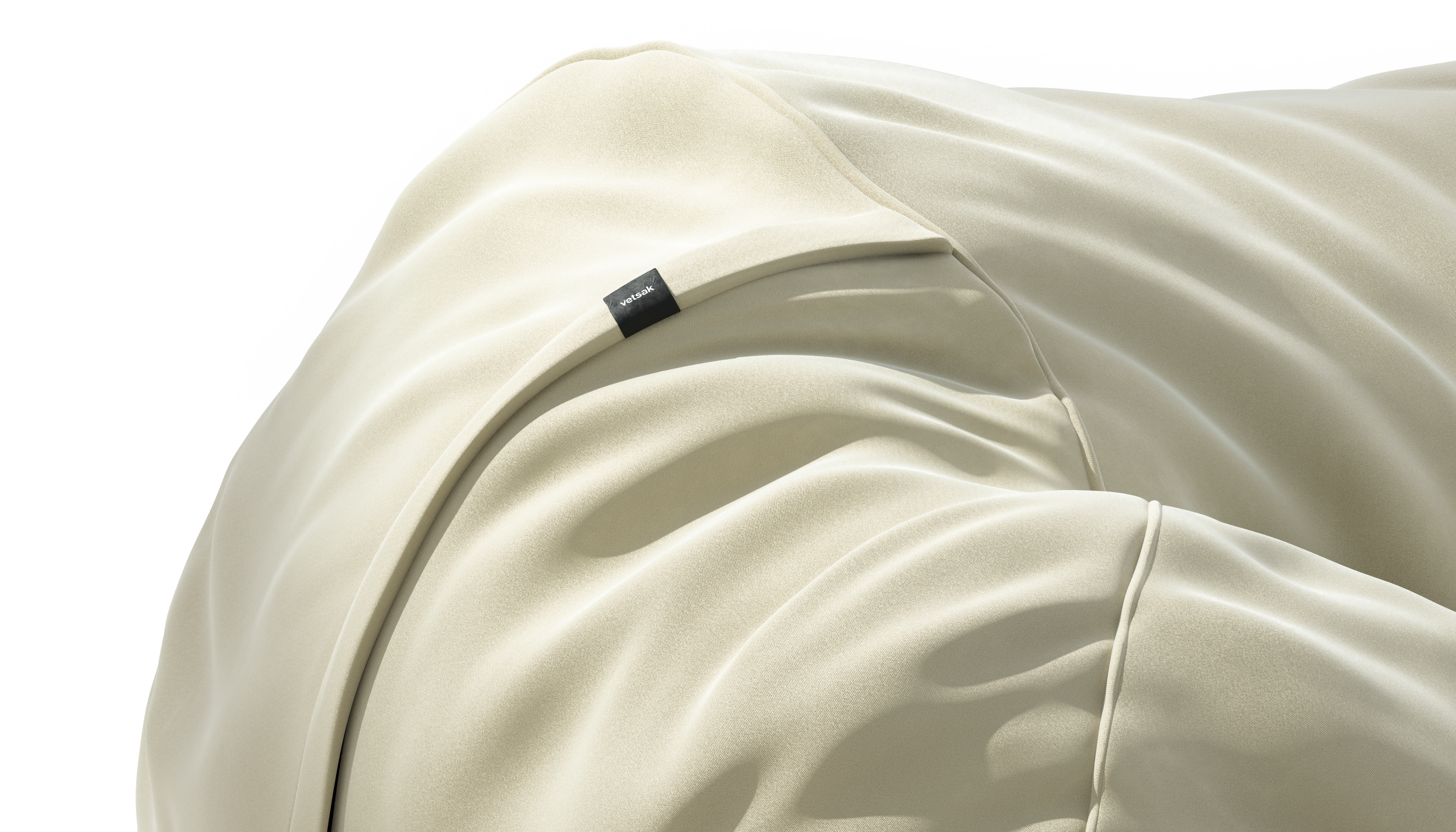 vetsak Cover Beanbag Large fodera Suave Pearl pouf