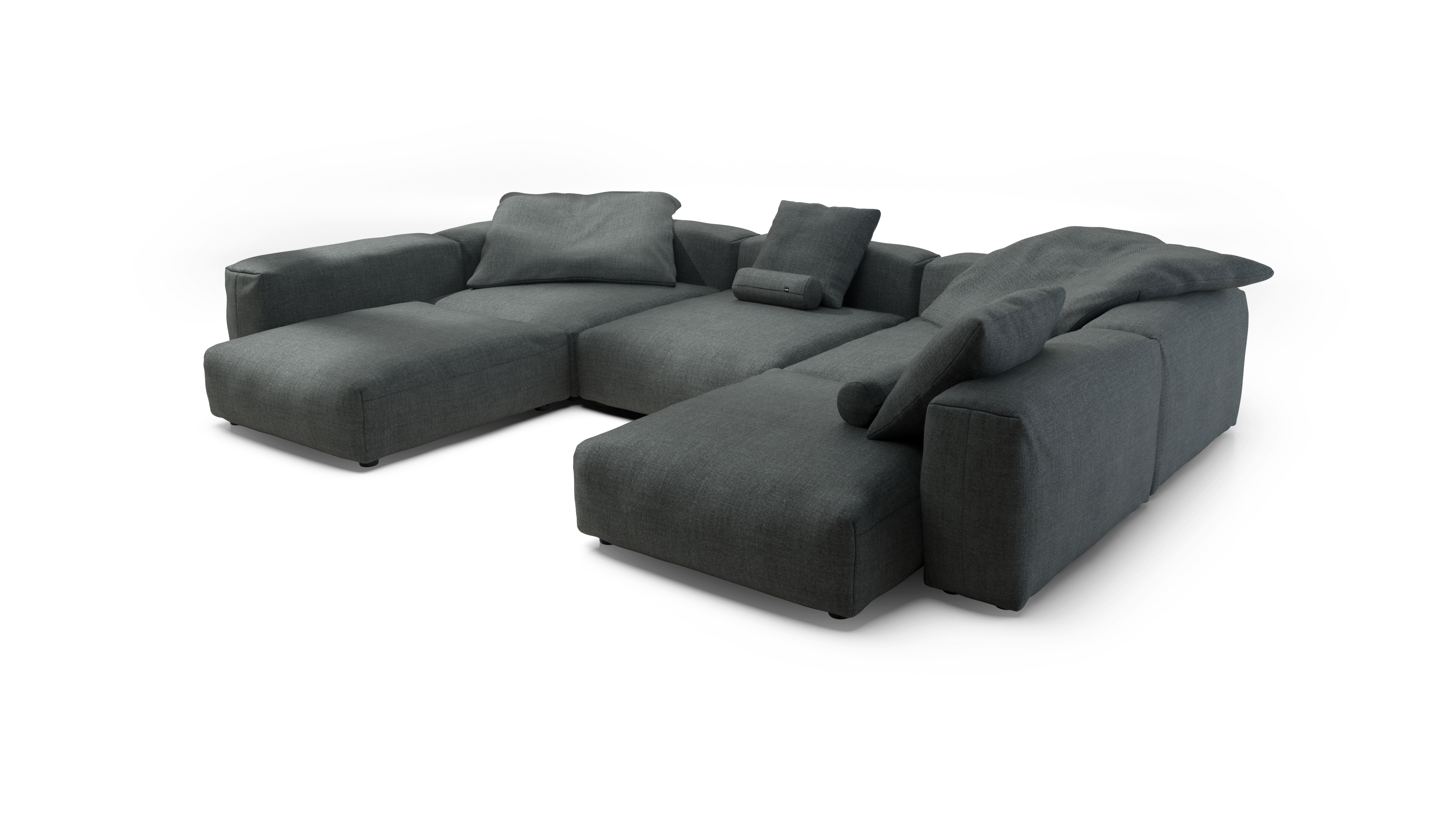 vetsak Sofa Set 06 divano angolare 7 posti grigio Pique
