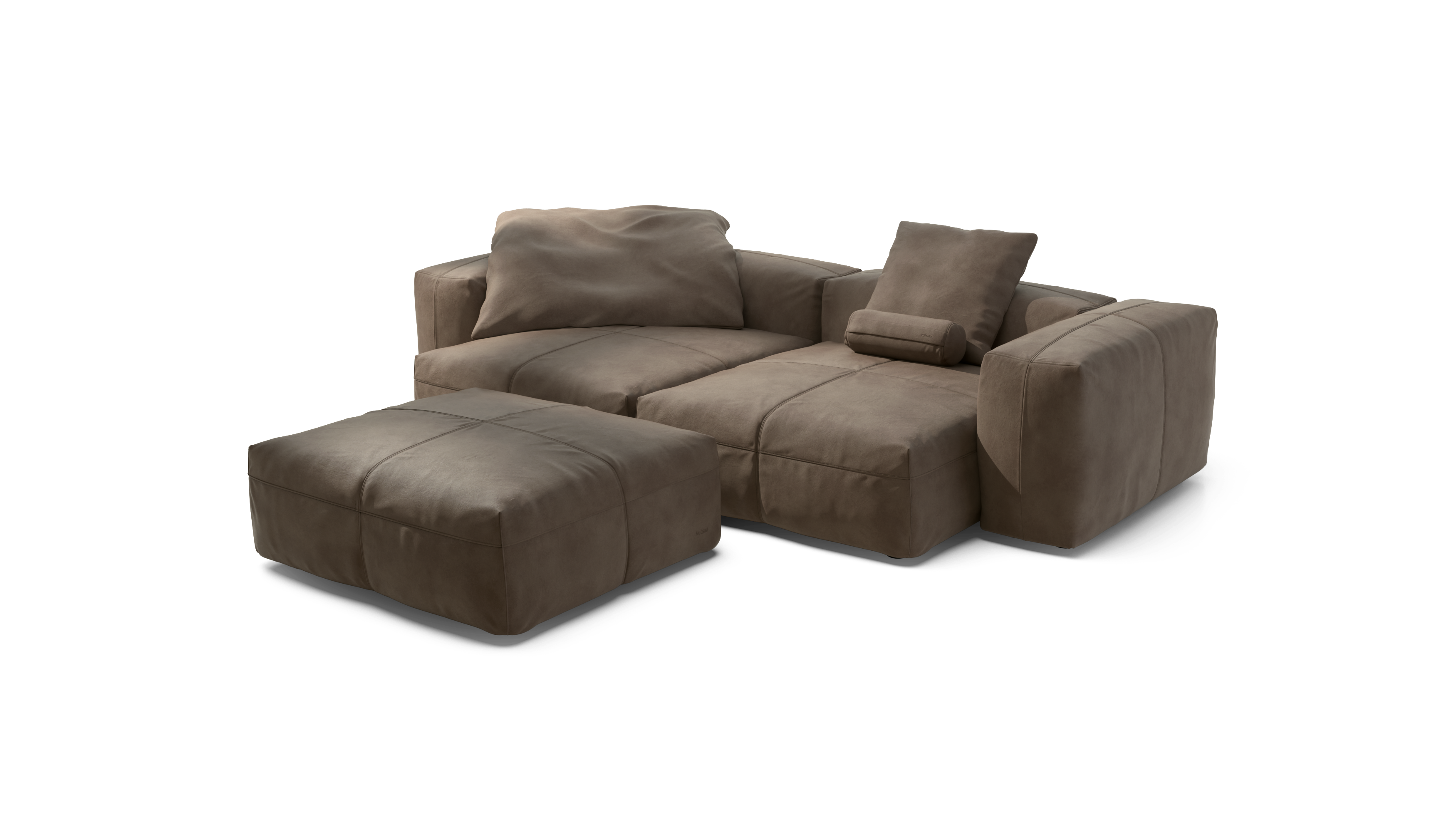 vetsak Sofa Set 03 divano 4 posti cacao pelle