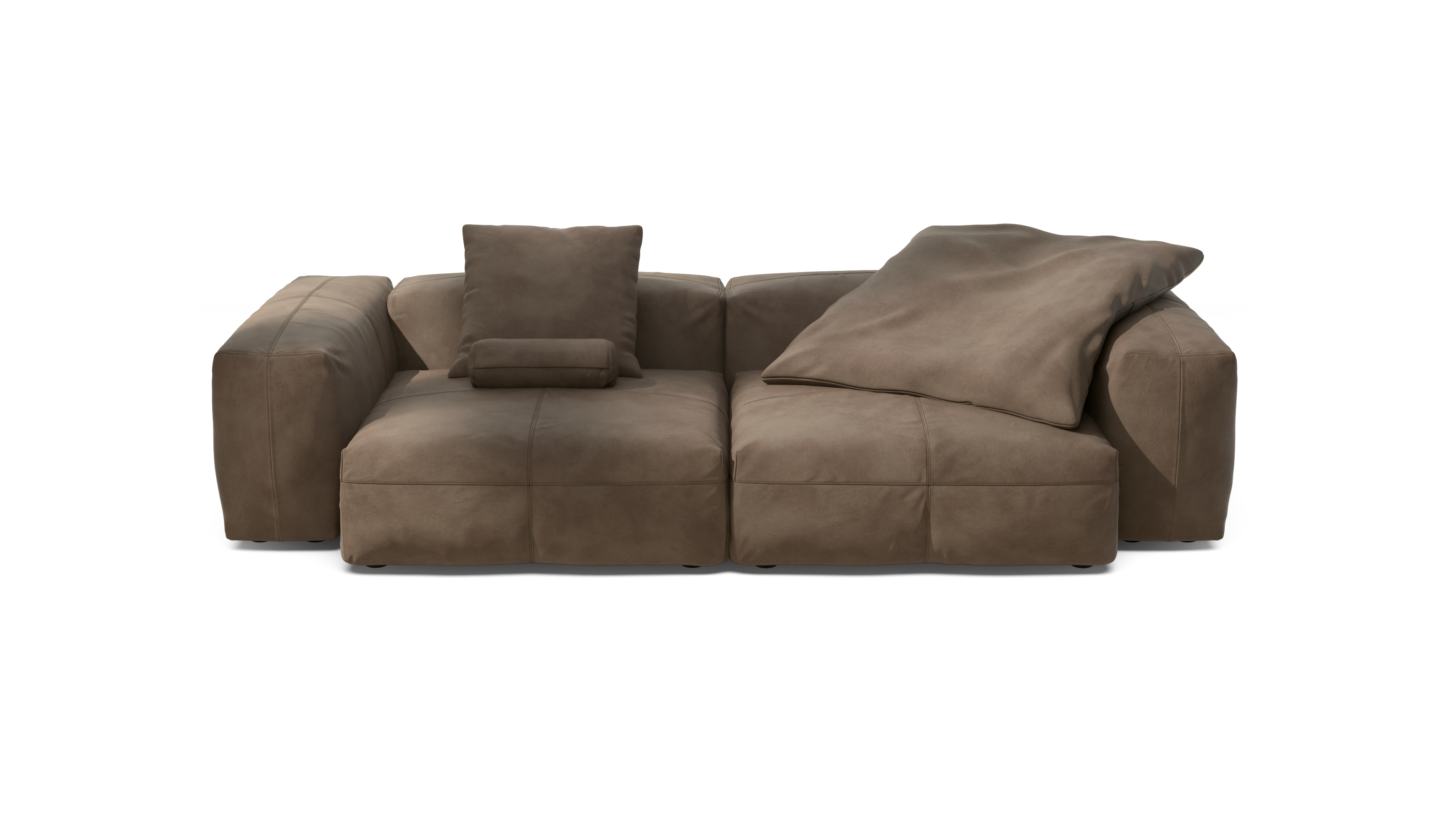 vetsak Sofa Set 02 Large divano Cacao in pelle 4 posti