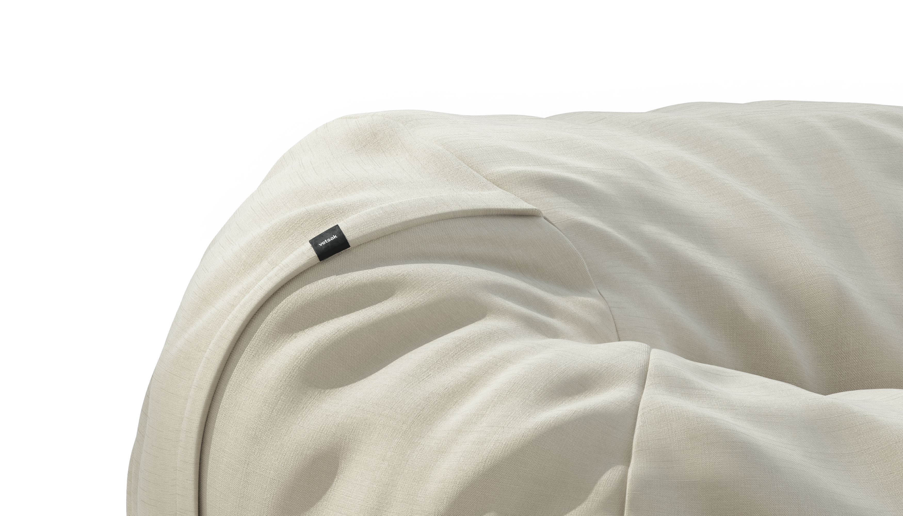 vetsak Cover Beanbag Medium fodera pouf Pique Beige esterno
