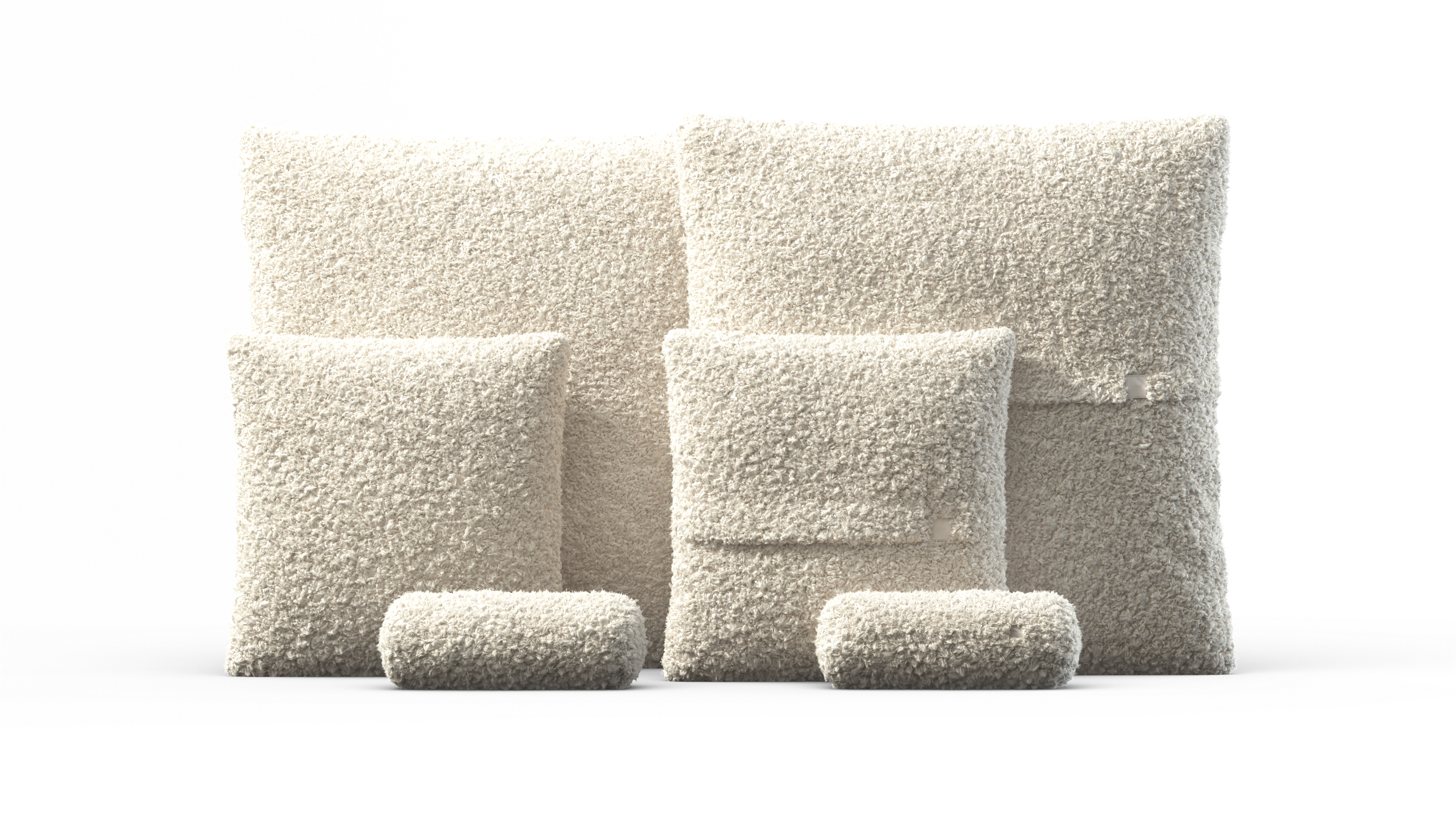 vetsak Pillow Set 3 set 3 cuscini Doodle crema