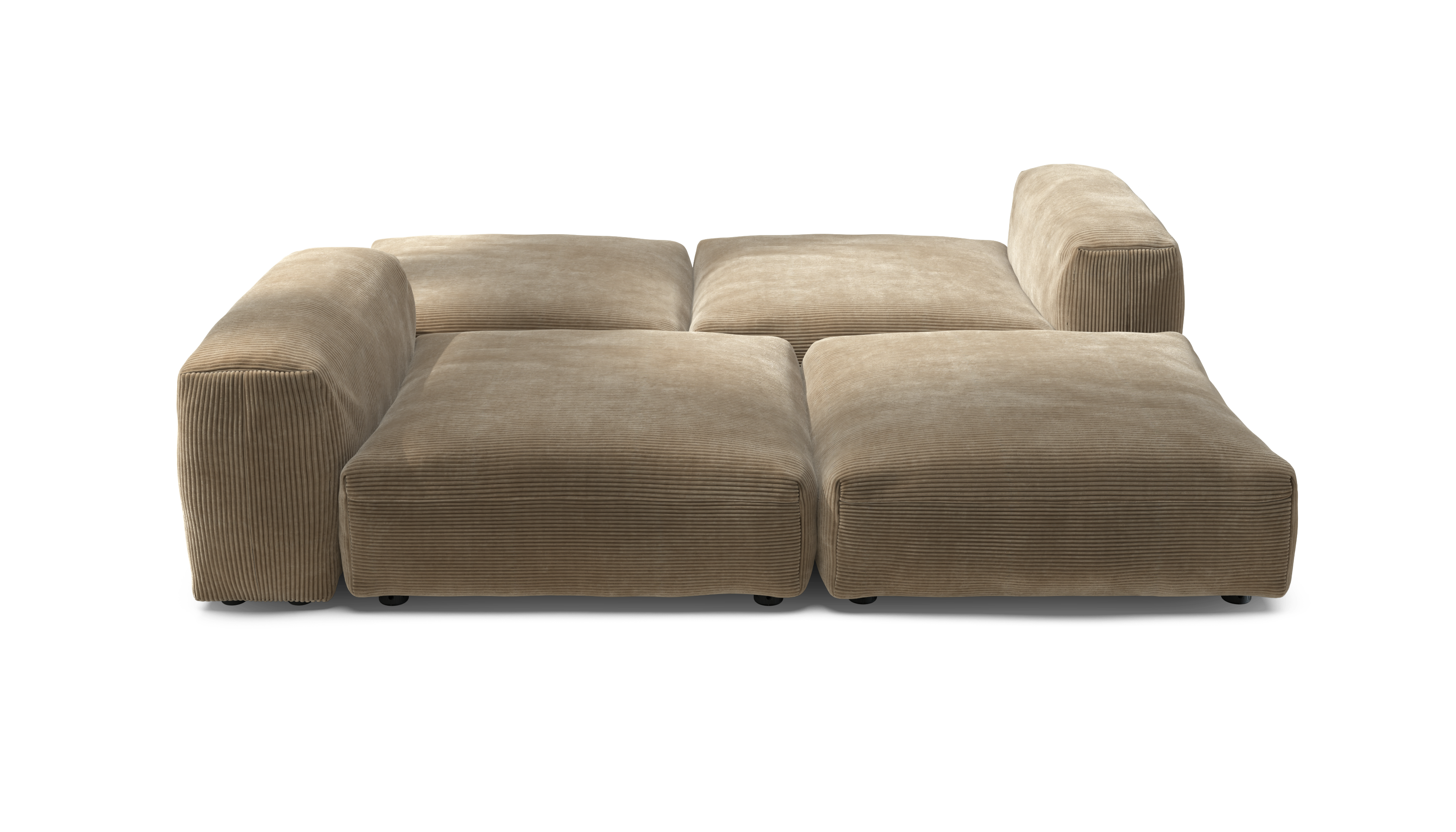 vetsak Sofa Set 08 Daybed divano isola velluto sabbia 210x241