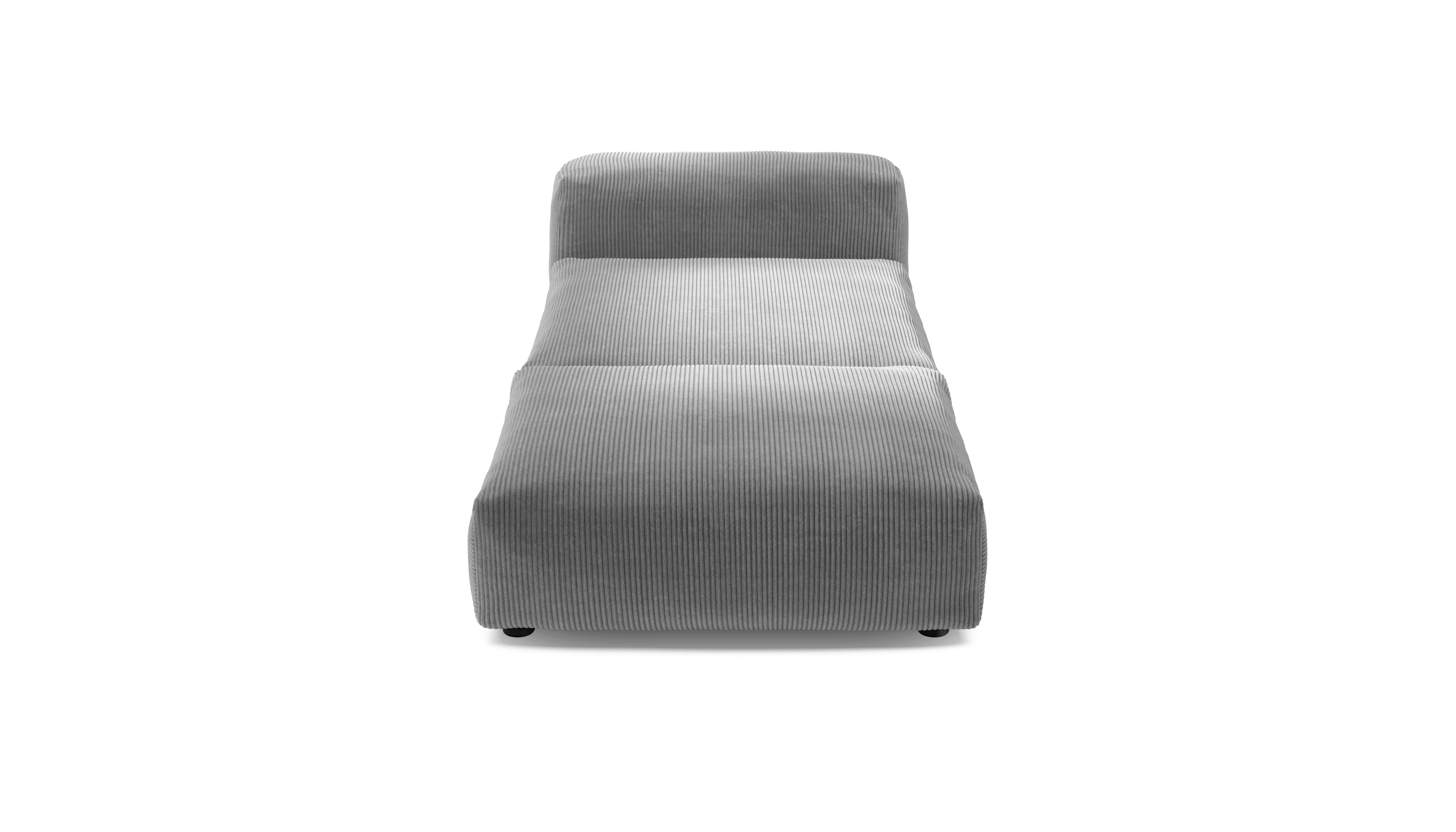 vetsak Sofa Set 07 Sun Lounger divano Cord Velour grigio 2 posti