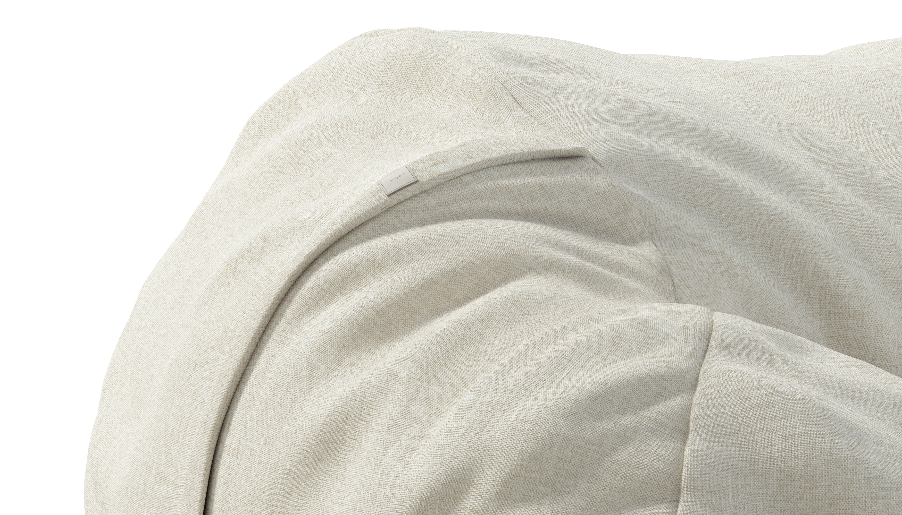 vetsak Beanbag Large pouf Ecru in tessuto Breeze