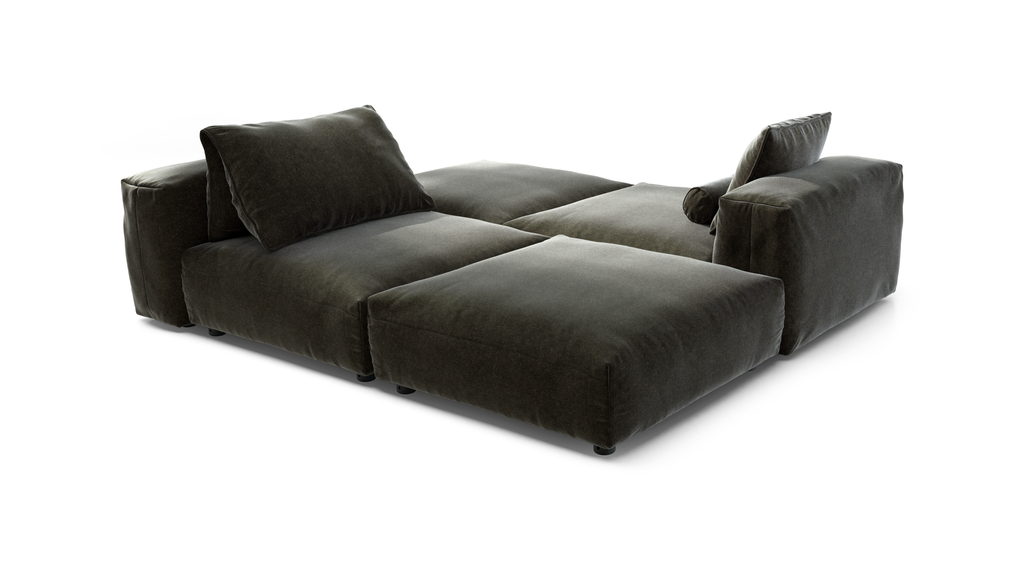 vetsak Sofa Set 08 Daybed divano modulare Suave Antracite 6 posti