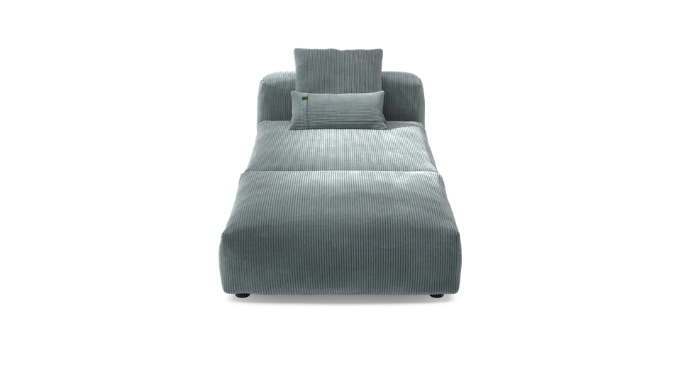 vetsak Sofa Set 07 Sun Lounger divano Cord Velour menta 2 posti