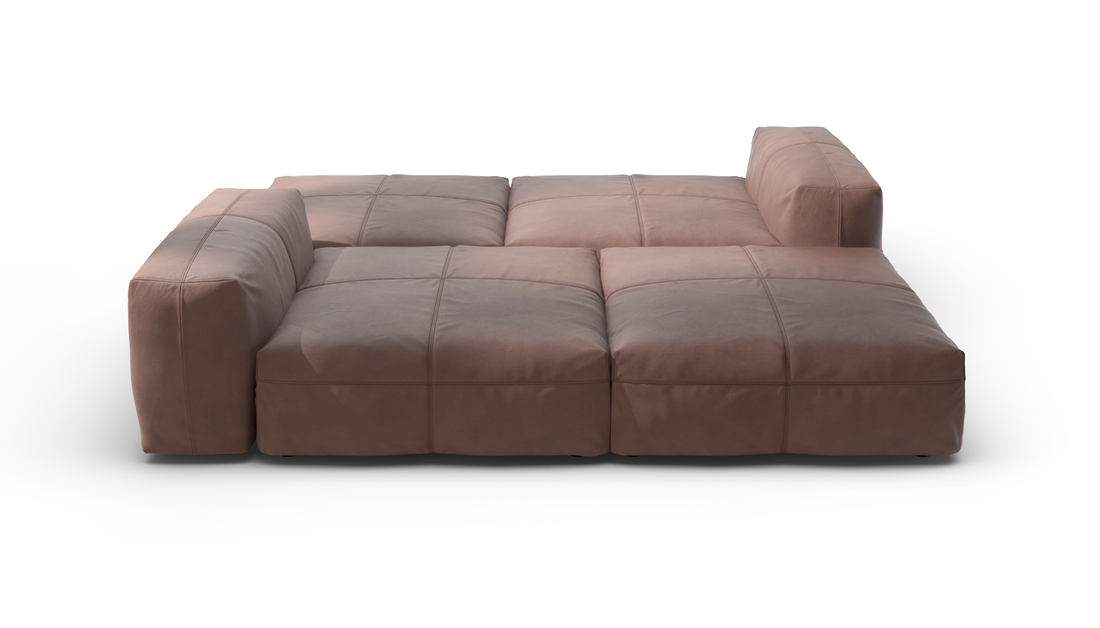 vetsak Sofa Set 08 Daybed divano modulare pelle stone 6 posti