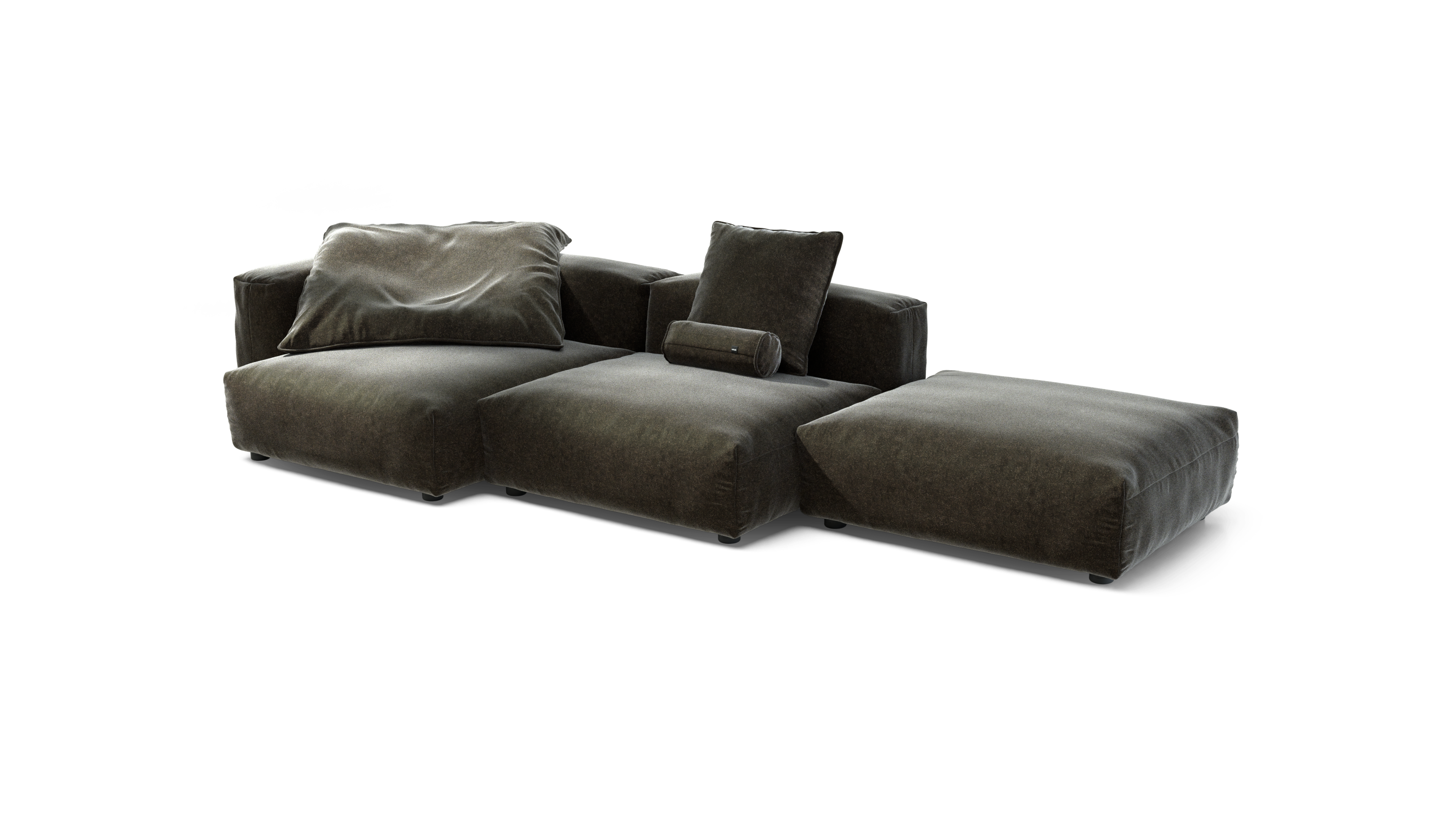 vetsak Sofa Set 04 divano modulare 5 posti suave antracite