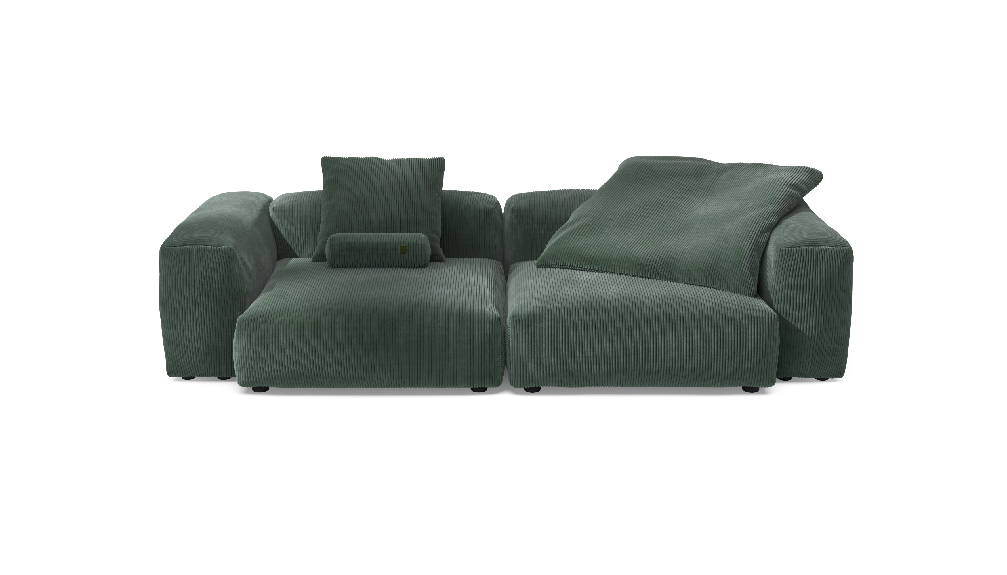 vetsak Sofa Set 02 Large divano Cord Velour Hunter 3,5 posti