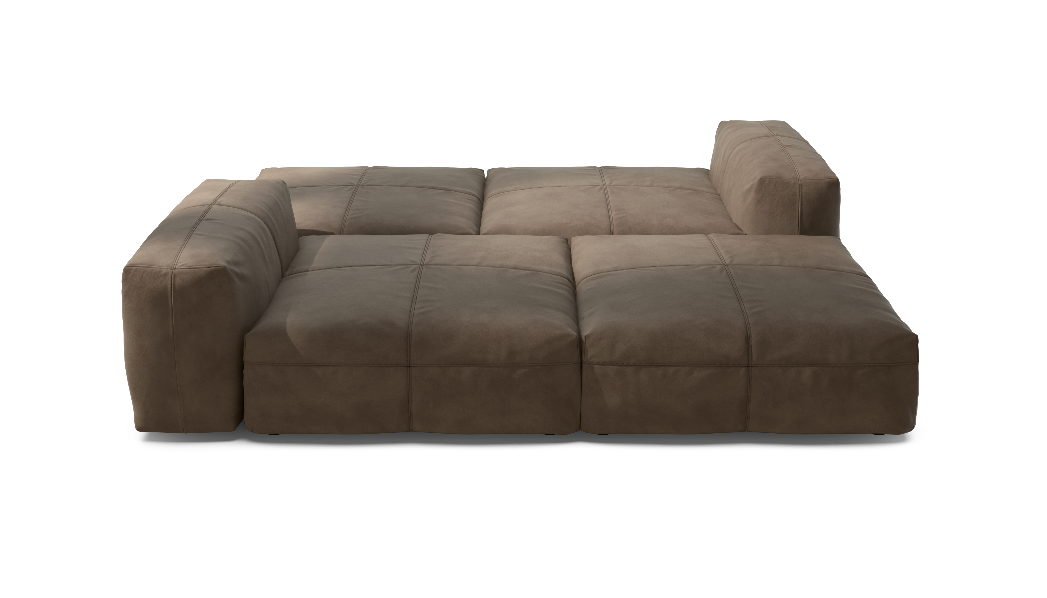 vetsak Sofa Set 08 Daybed divano modulare cacao in pelle