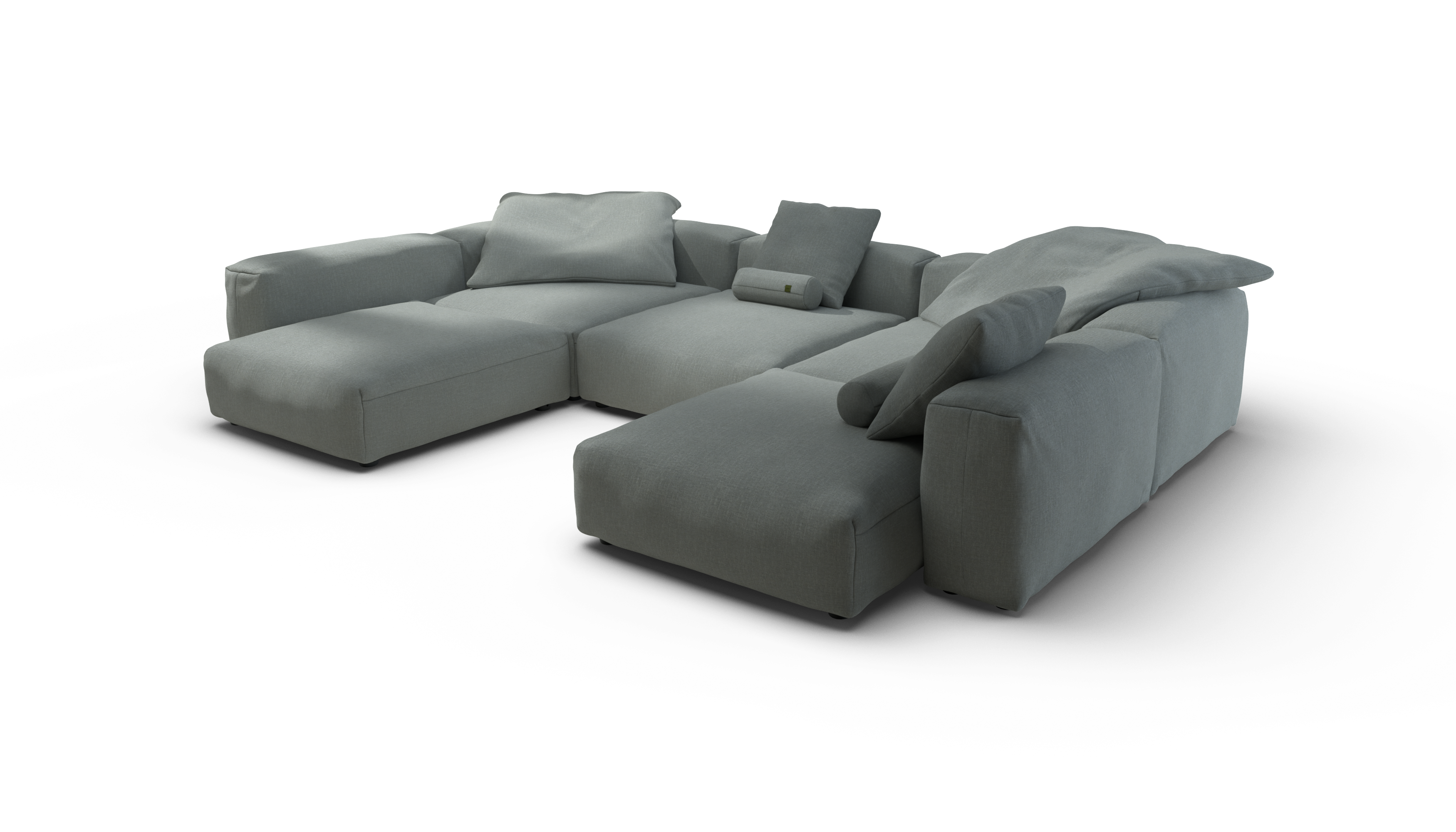 vetsak Sofa Set 06 divano modulare salvia 377x241 cm seduta profonda