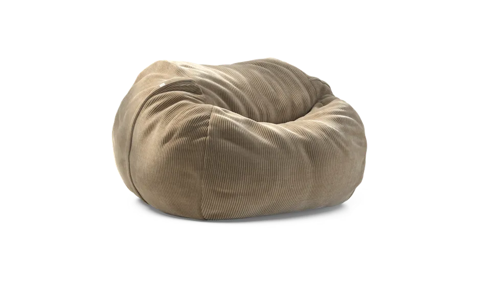 vetsak Cover Beanbag Large fodera pouf cord velour sabbia sfoderabile