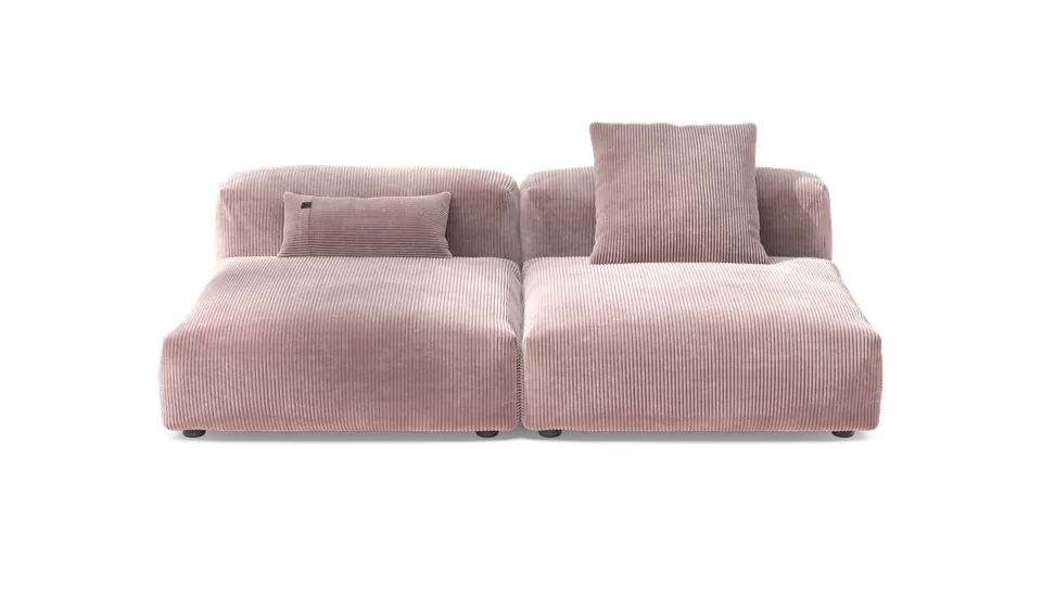 vetsak Set 01 Large Cord Velour divano rosa 4 posti