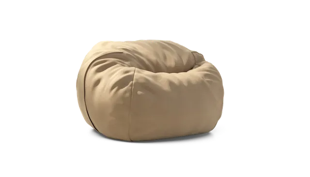 Vetsak Pouf Medium poltrona sacco pelle beige sfoderabile